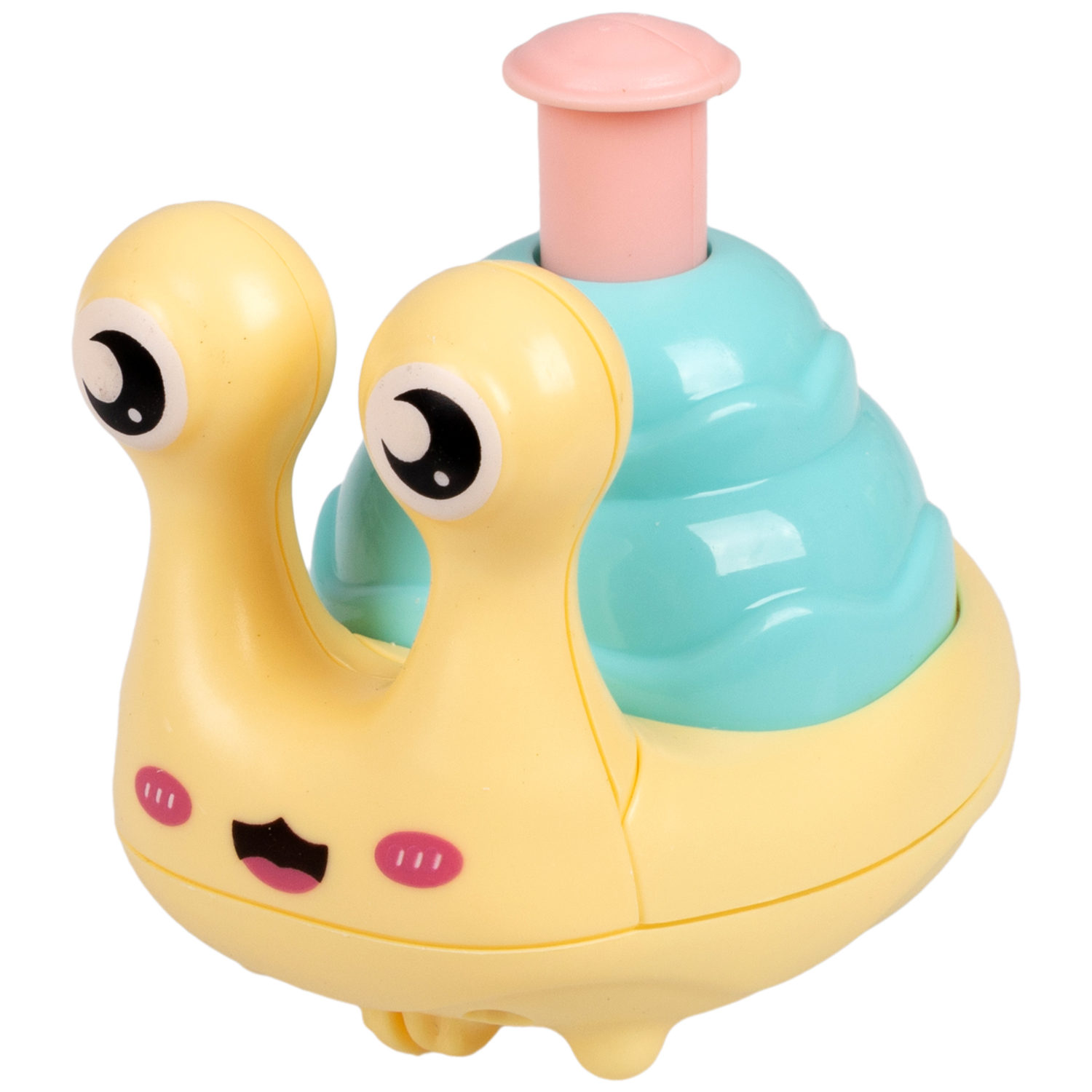 Игрушка детская 1TOY Покатушки Весёлая Улитка, инерционная, работает без батареек, 4 цвета в ассортименте