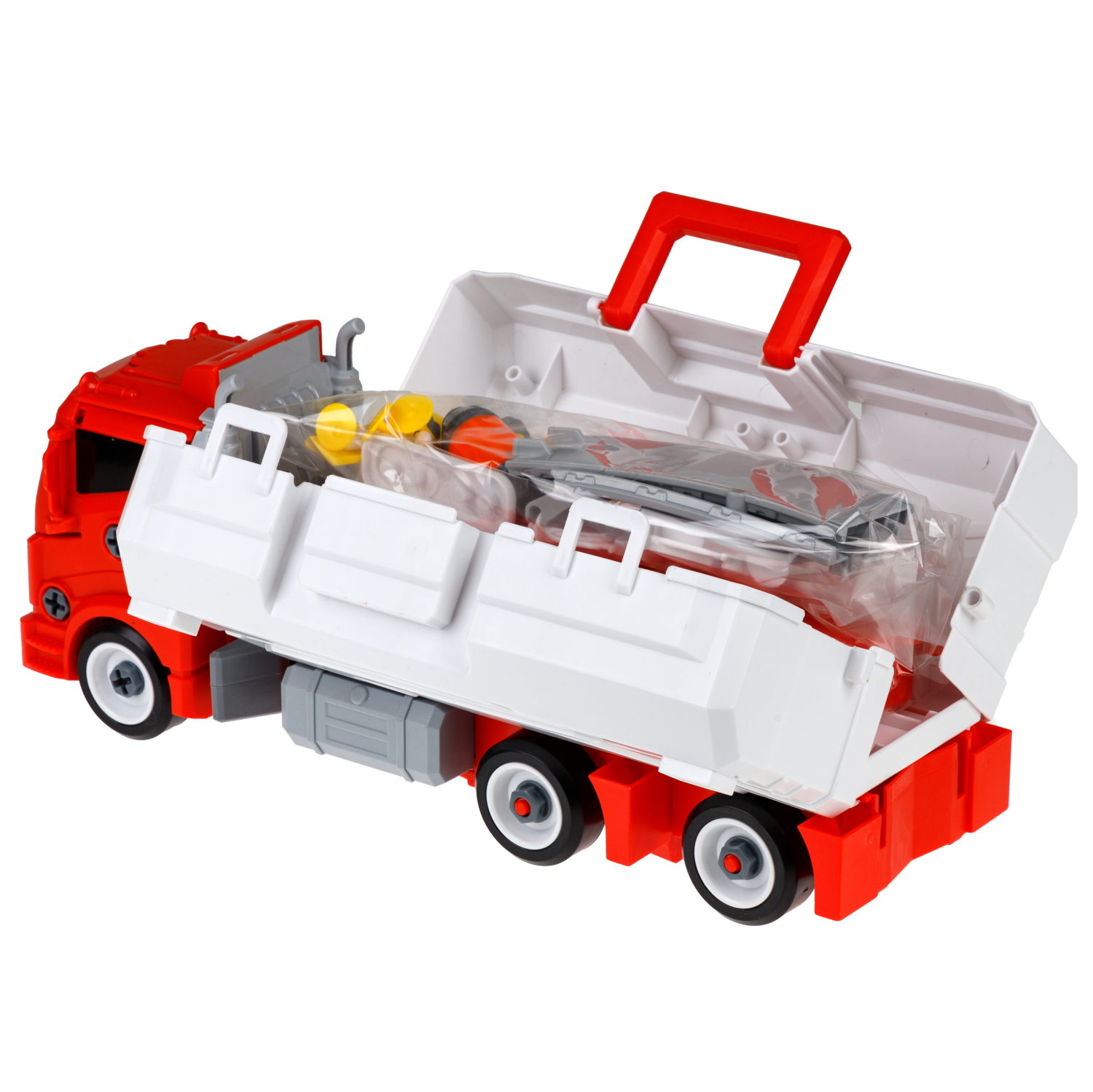 1toy Транспаркинг парковка-грузовик трансформер "Служба спасения"