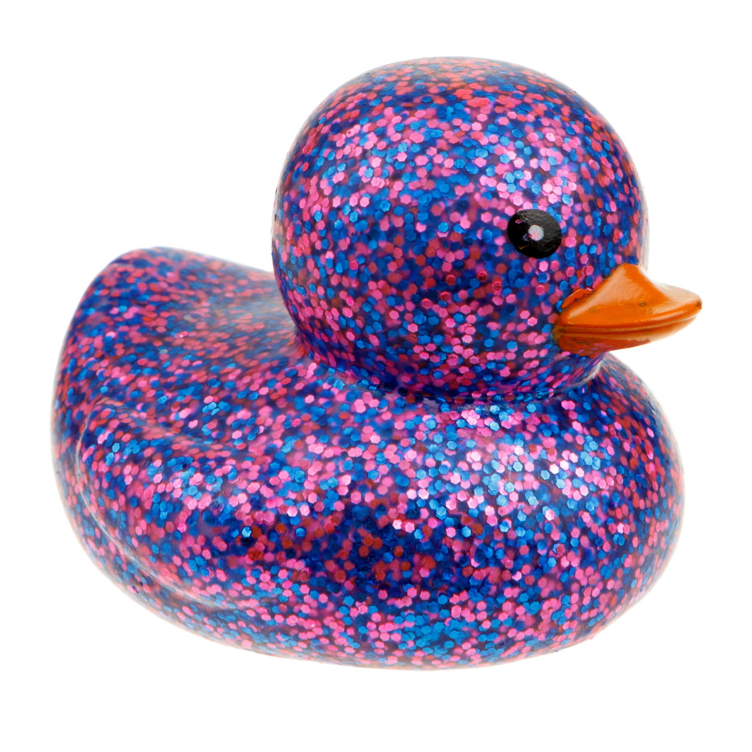 1toy Жмяка-антистресс "Уточка" с блёстками 8х7,2х6,5 см, фиолетовая