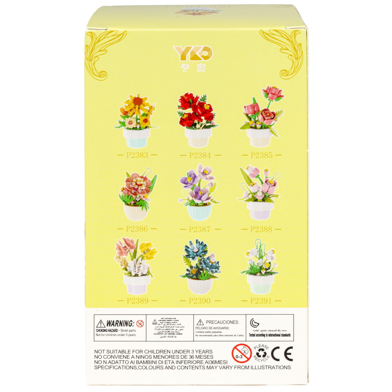 Конструктор 1TOY Blockformers "Цветы в горшках", 9 видов, от 138 до 223 деталей