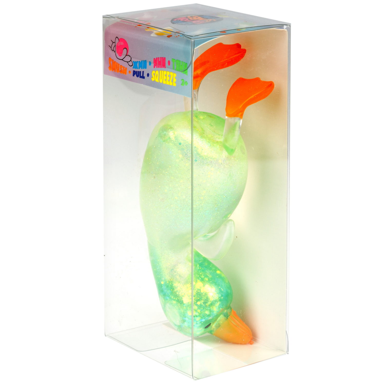 Антистресс-игрушка 1TOY Крутой замес Супергель гусь прозрачный, 9х8х5 см