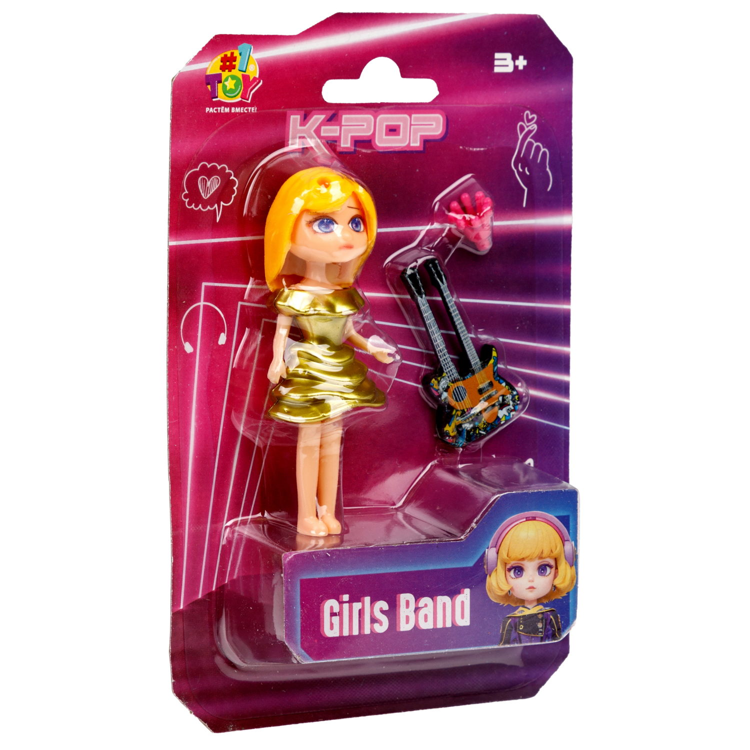 Кукла 1TOY K-POP Girls band с музыкальными инструментами, 30 видов в ассортименте