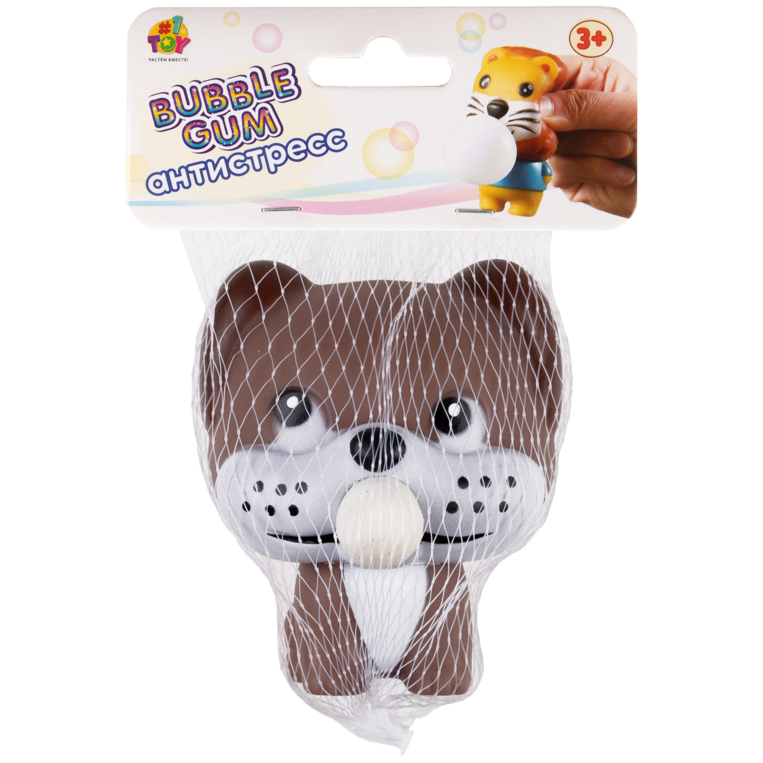 1TOY Bubble Gum-антистресс "Животные" 7,5х6х6 см, 12 видов в ассортименте