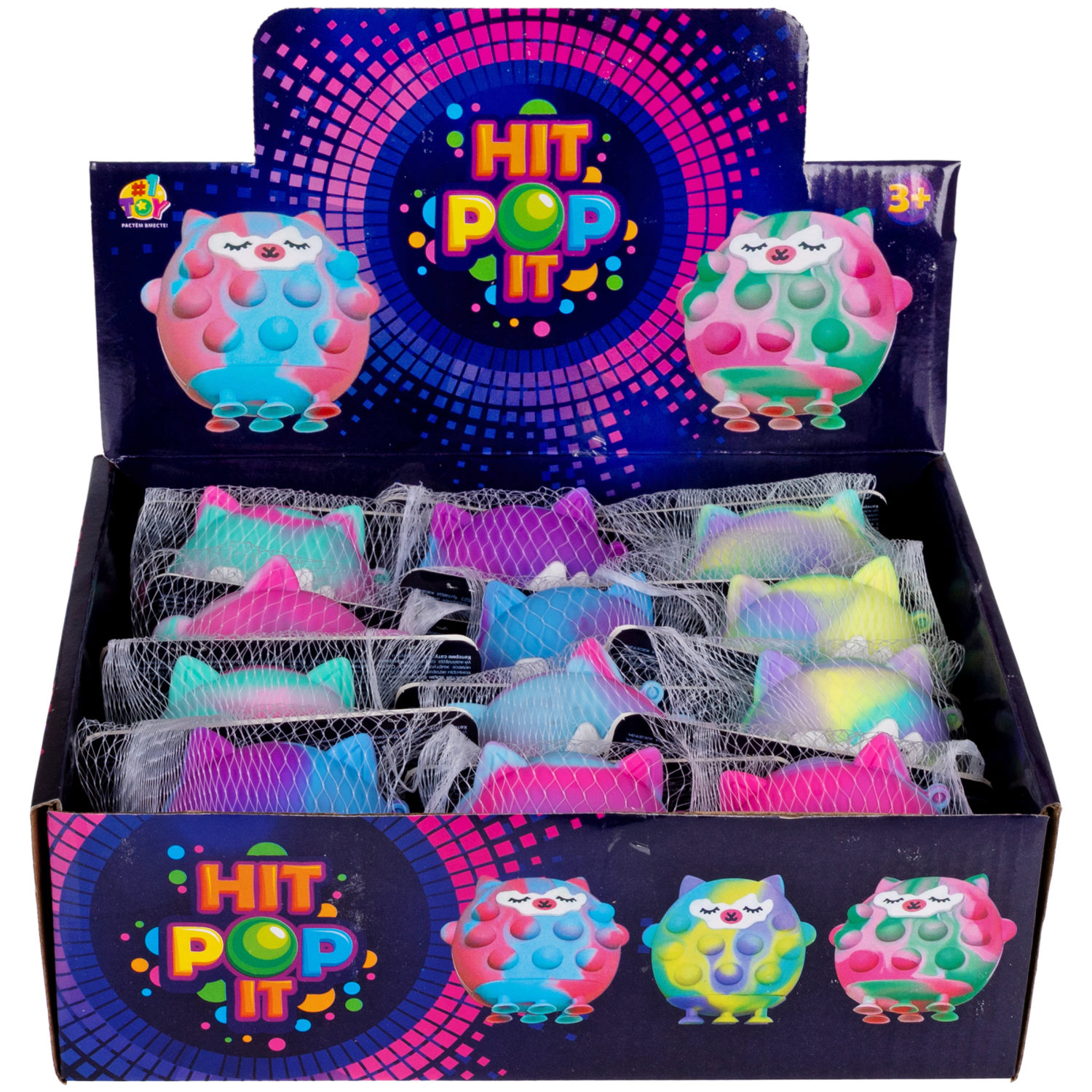 1toy Жмяка Hit Pop It "Лама" 8х7х2 см на присосках, 4 вида в ассортименте