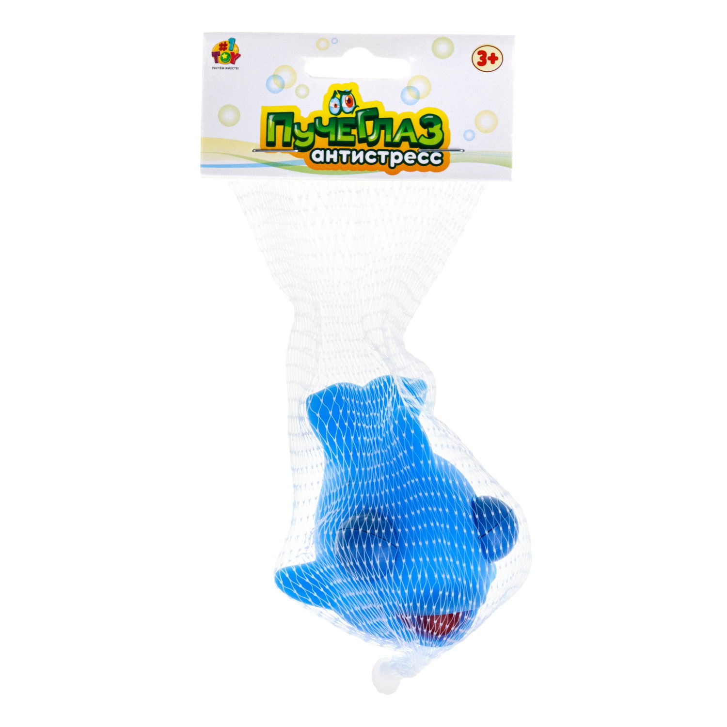 Игрушка антистресс для рук 1TOY пучеглаз Акулы, резиновая, мялка, жмякалка, для детей, для взрослого