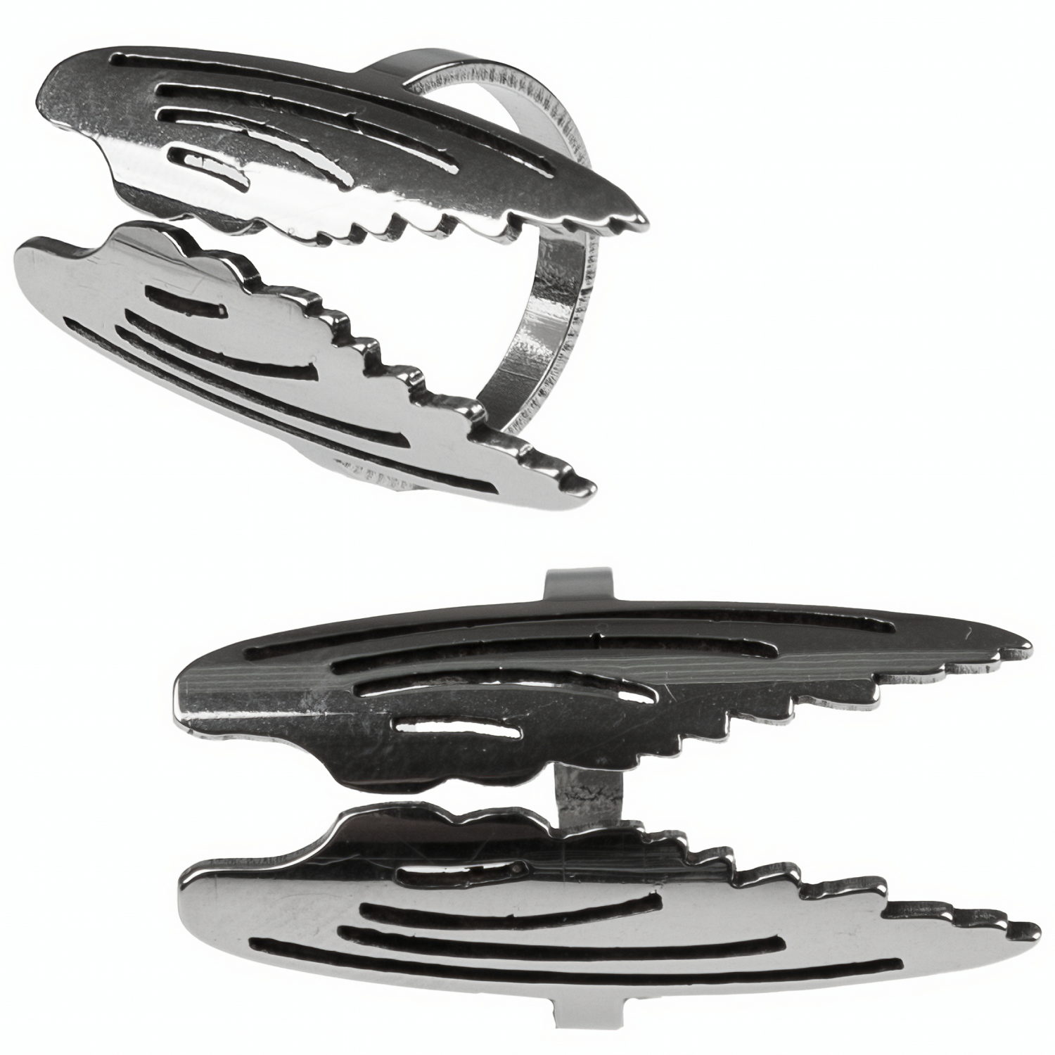 Набор колец серебряного цвета Lukky Fashion с крыльями ангела, 3 шт.