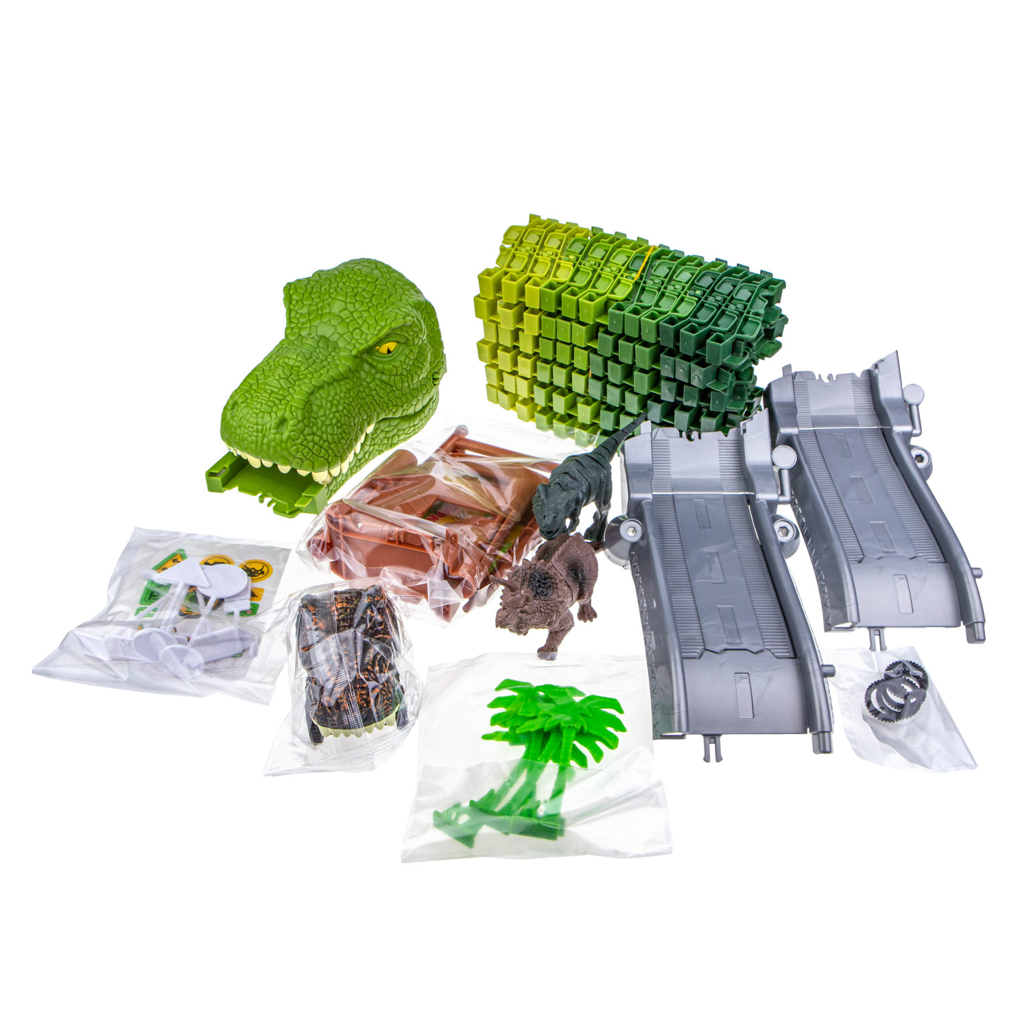 Автотрек 1TOY «Динопарк», гибкий трек с машинкой