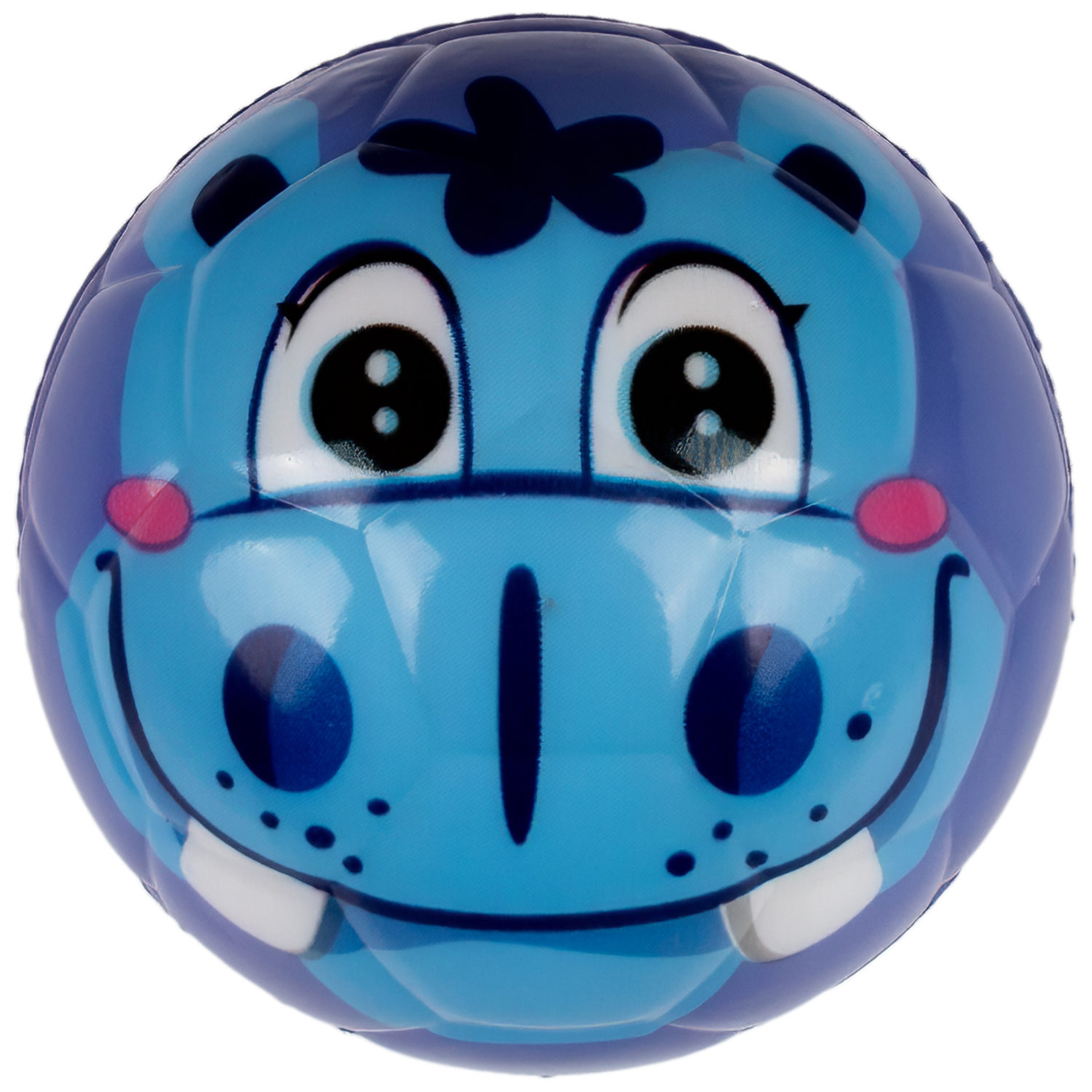 1toy мячик суперэластичный PU рифленый "Зверята" 6,3 см, дб 12 штук