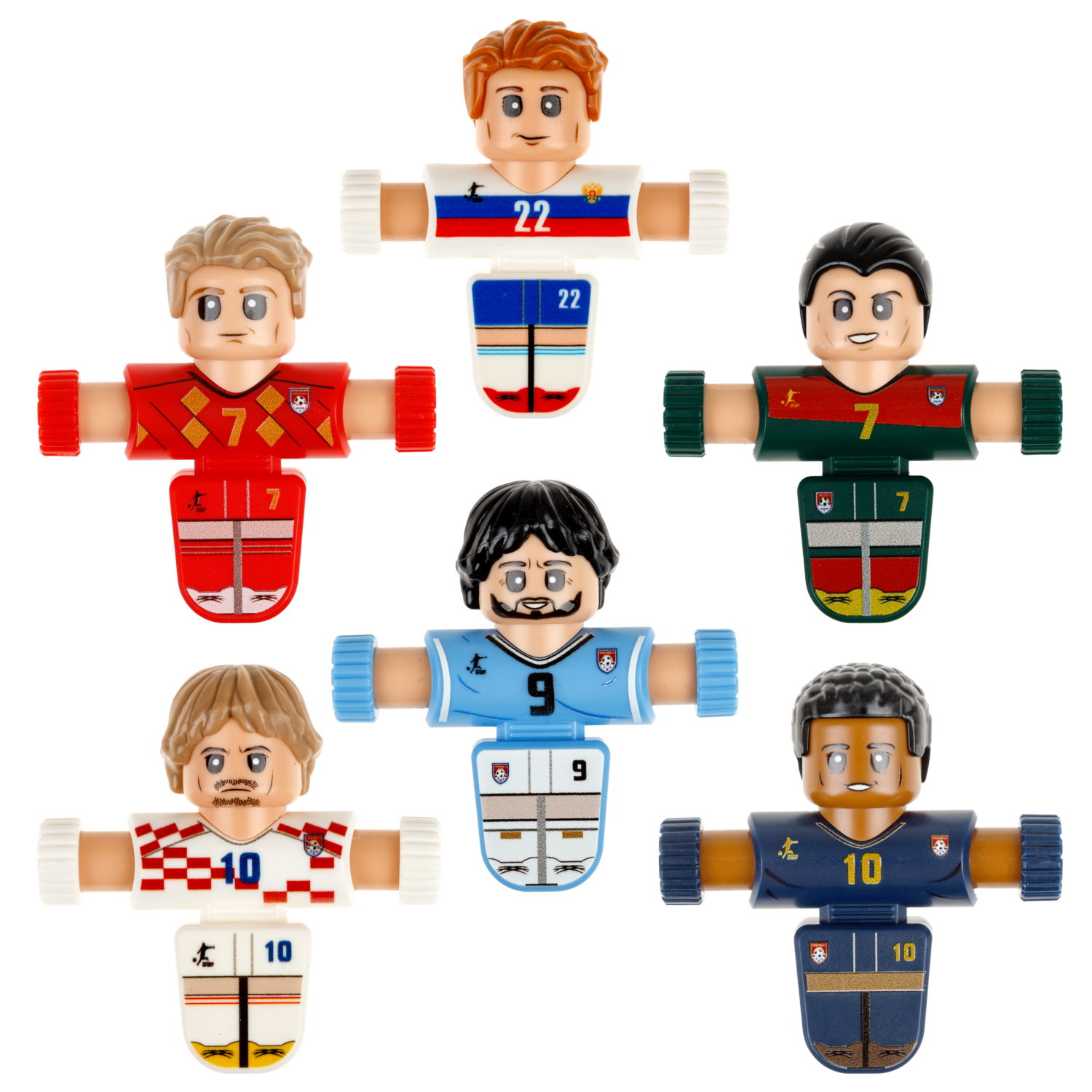 Фиджетбол 1TOY Легенды футбола, Серия 2, футболист, 6 видов в ассортименте