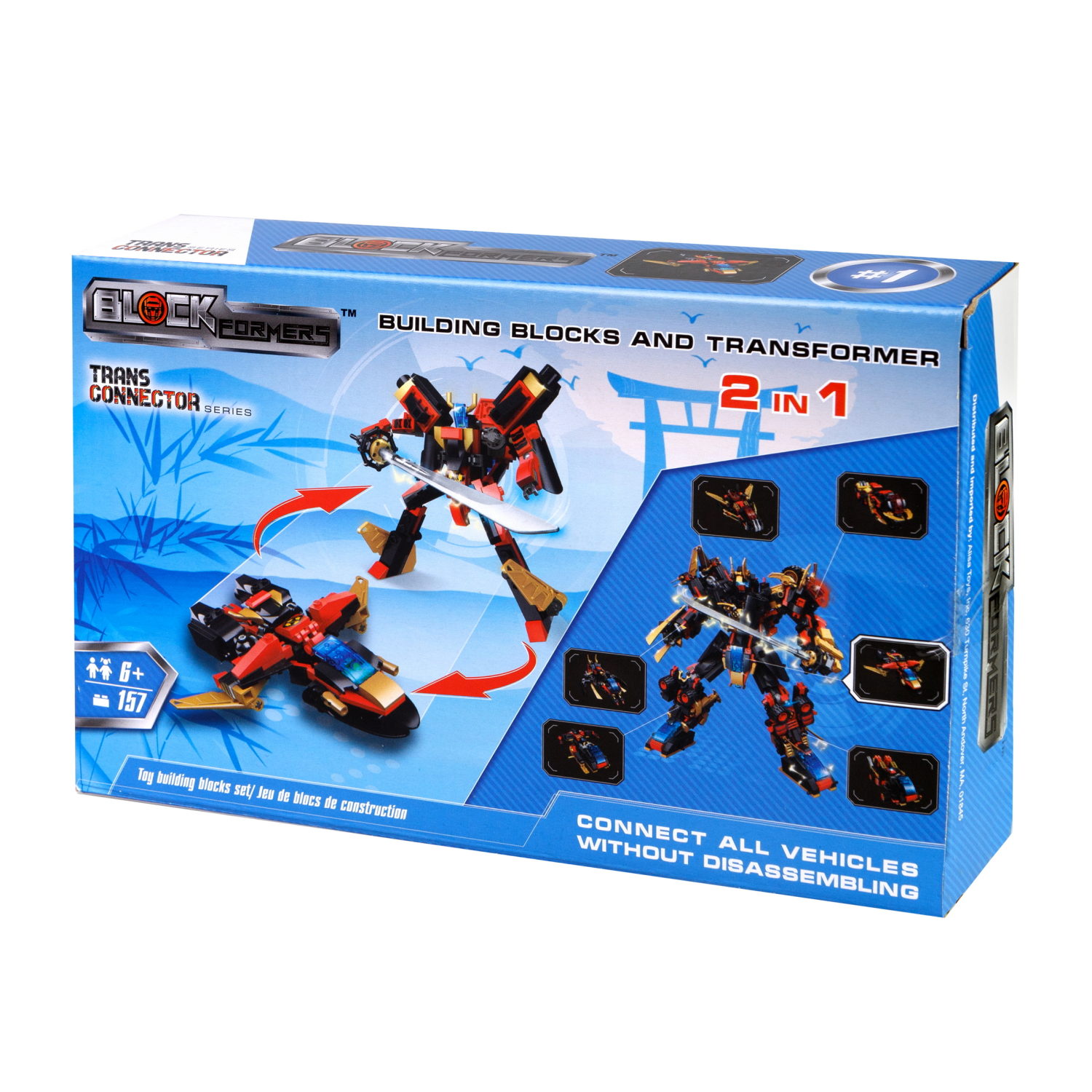 Конструктор  Трансформер BLOCKFORMERS  "Мегасамурай" Cерия TRANS CONNECTOR, 6 видов на выбор