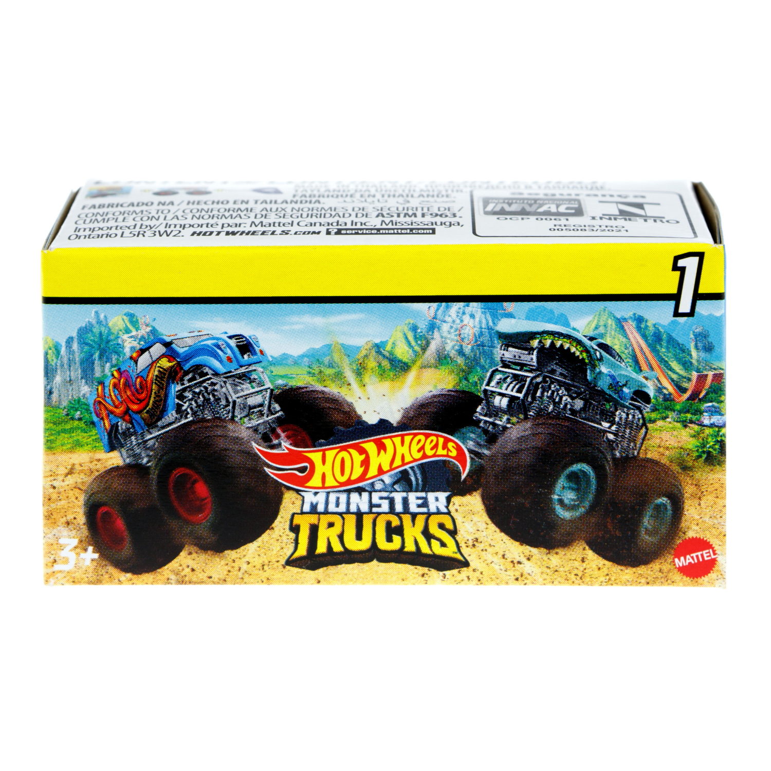Hot wheels Набор игровой "Мини-грузовики Monster Trucks с лаунчером"