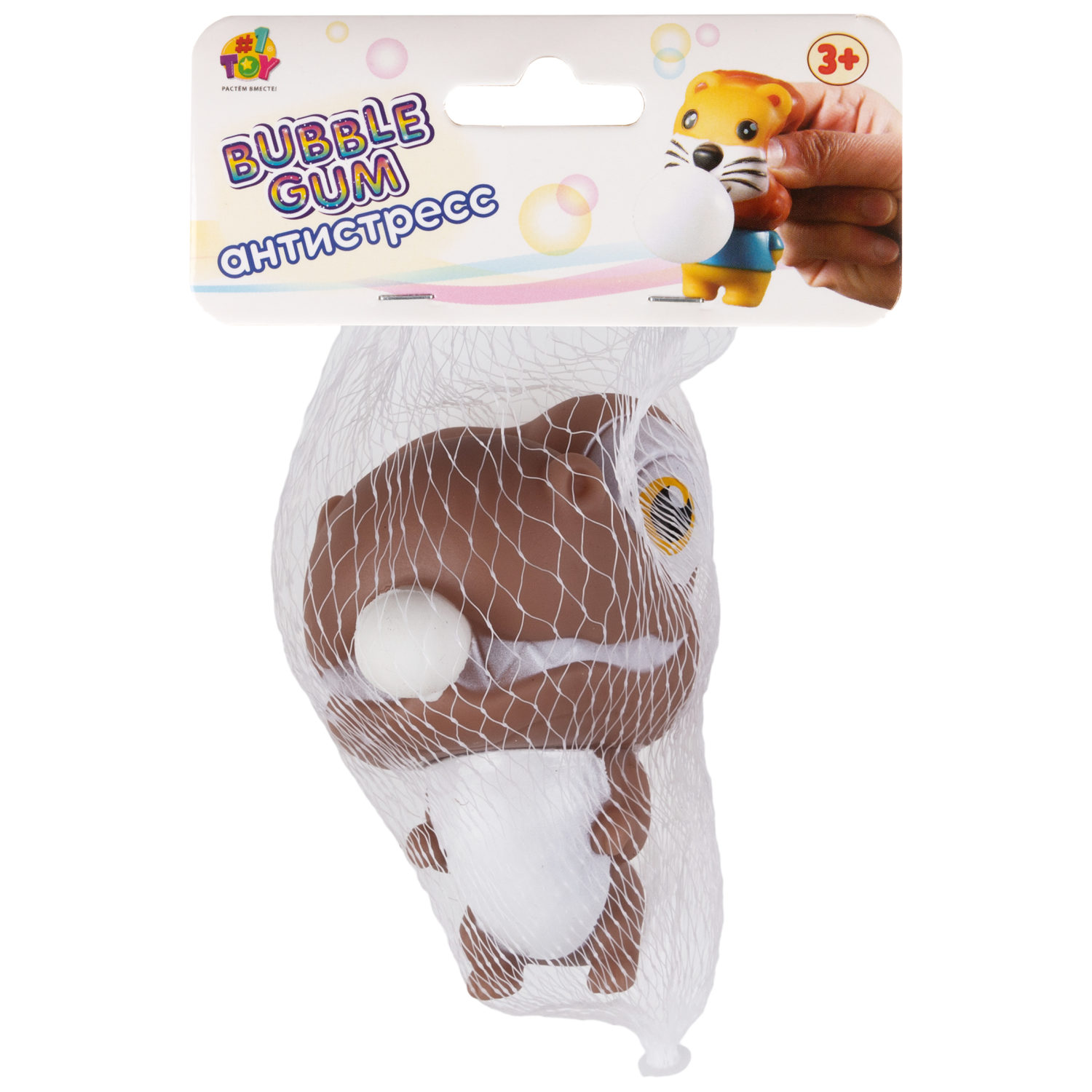 1TOY Bubble Gum-антистресс "Животные" 7,5х6х6 см, 12 видов в ассортименте