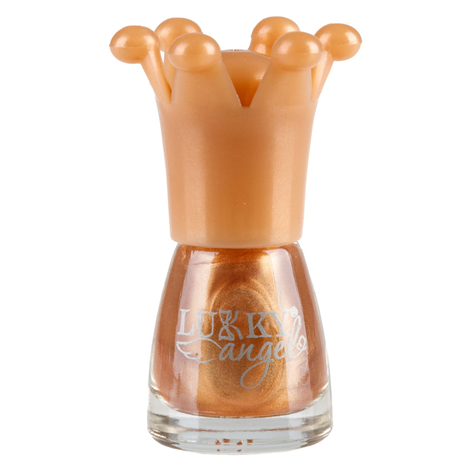 Lukky Angel Лак для ногтей, смываемый водой, цвет золотистый перламутр, с ароматом клубники, 5 ml, блистер