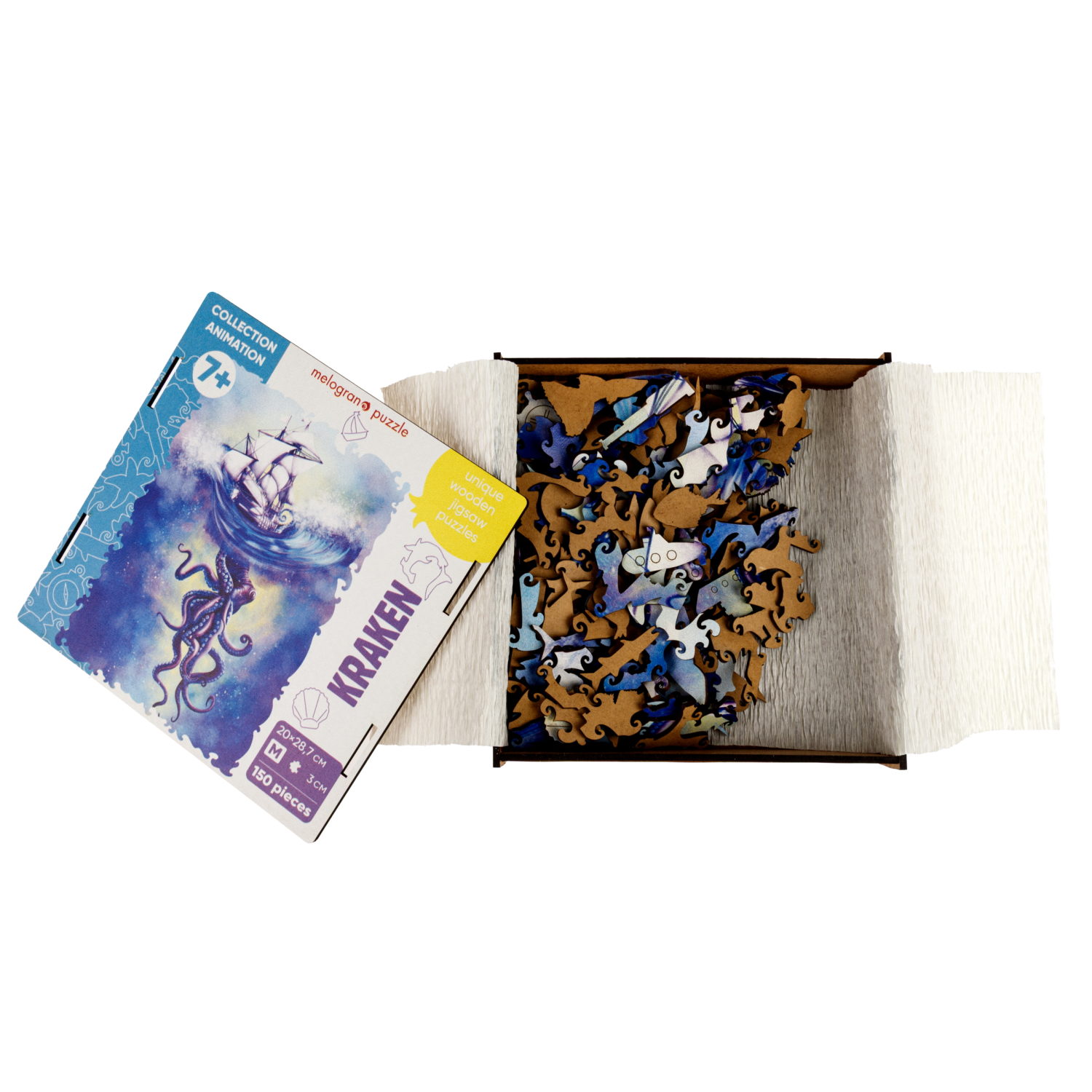 Деревянные пазлы Collection Animation Кракен, 150 деталей