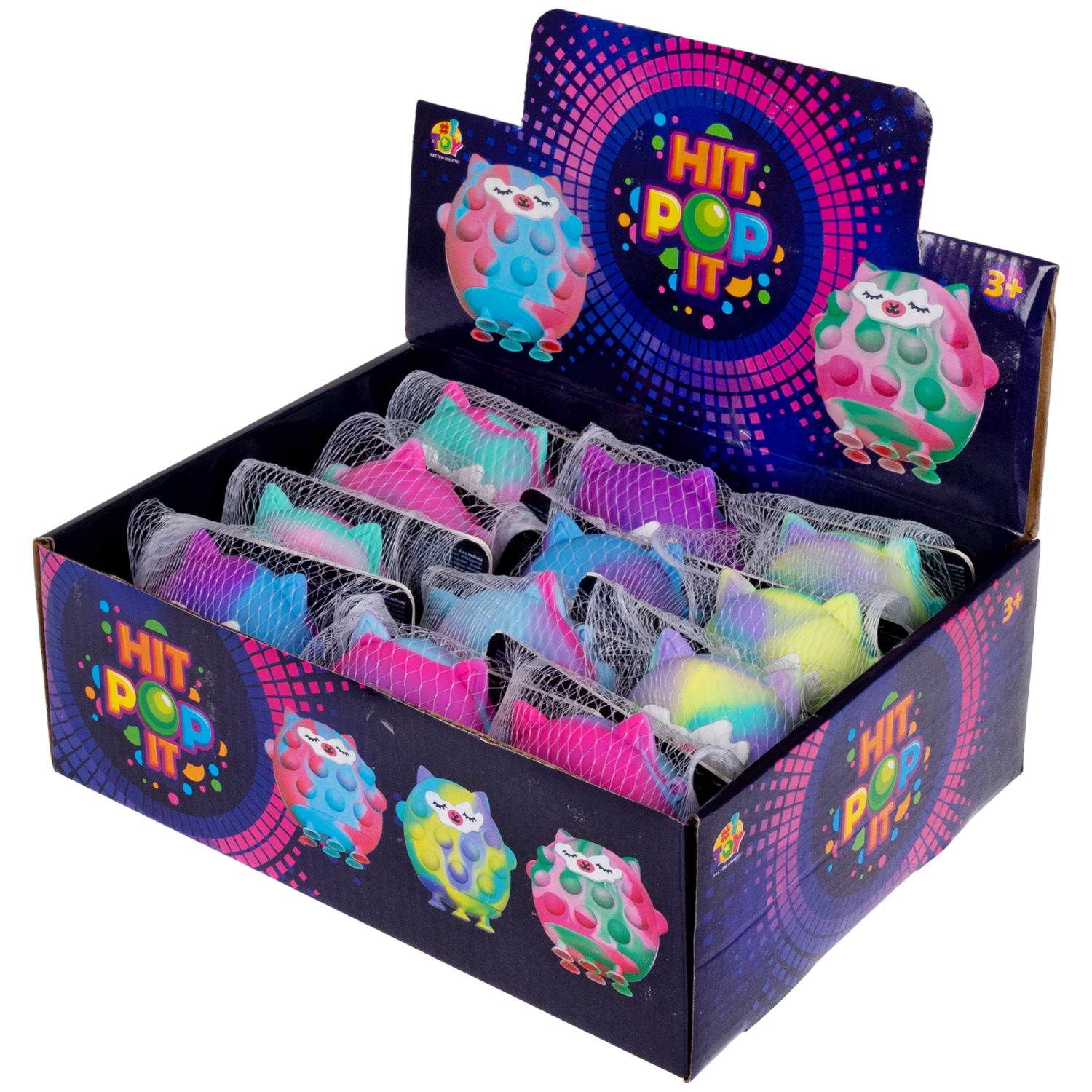 1toy Жмяка Hit Pop It "Лама" 8х7х2 см на присосках, 4 вида в ассортименте