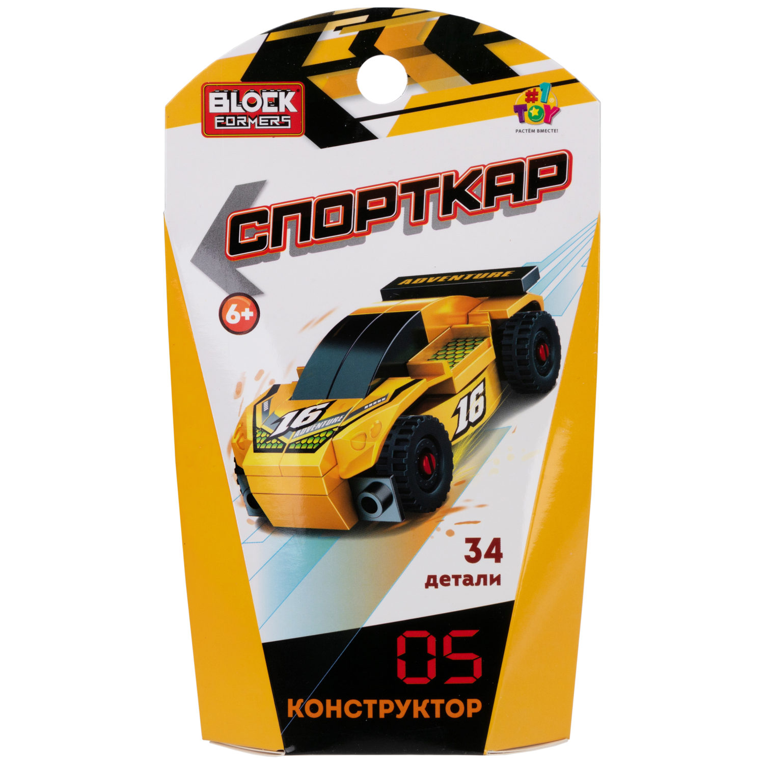 1TOY конструктор Blockformers "Спорткар", в ассортименте 6 видов