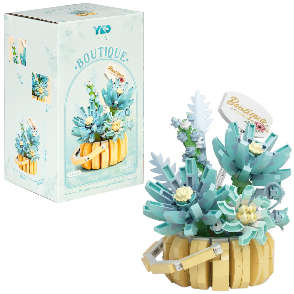 Конструктор 1TOY Blockformers "Голубые цветы", 562 детали