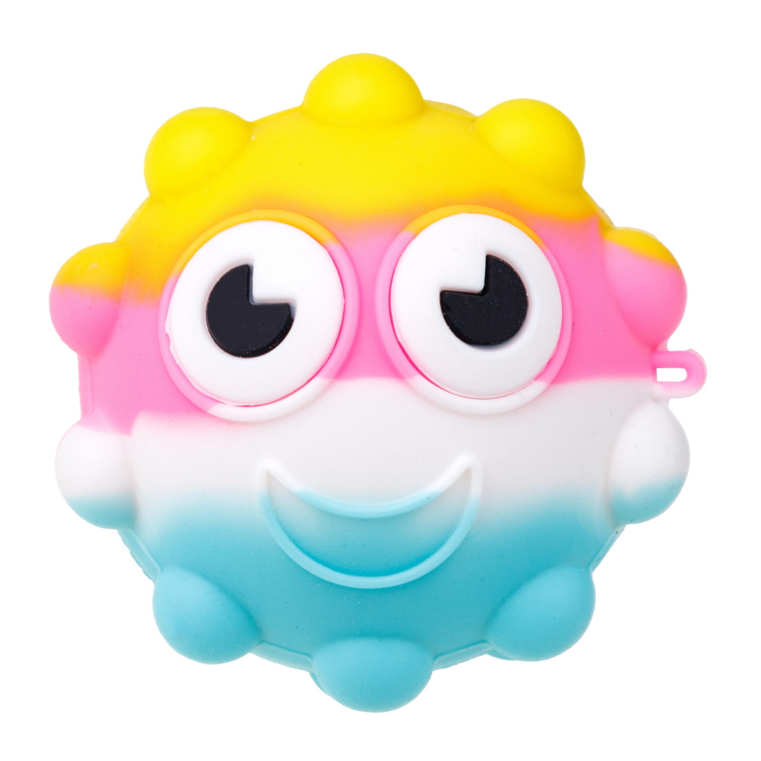 1toy Жмяка Hit Pop It "Смайлик" 7 см, 6 видов, 12 шт. в д/б