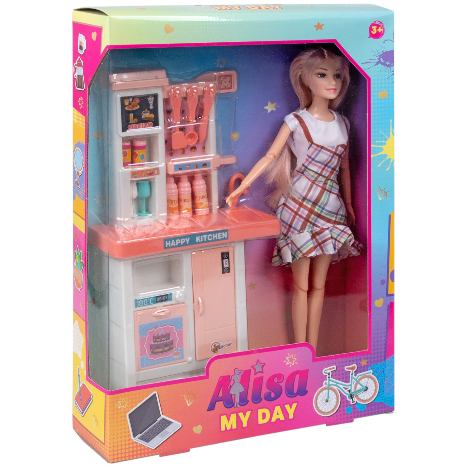 Кукла Alisa My Day "Кухня" игровой набор с аксессуарами, 29 см