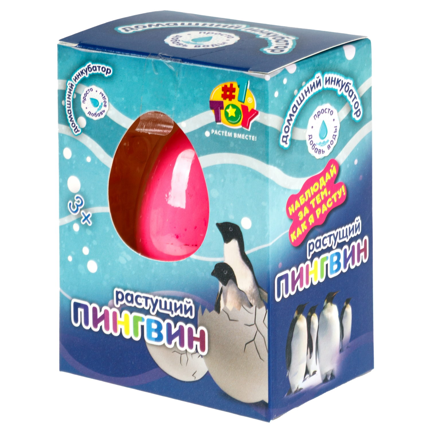 Набор для выращивания 1TOY Домашний инкубатор, растущая игрушка Пингвин
