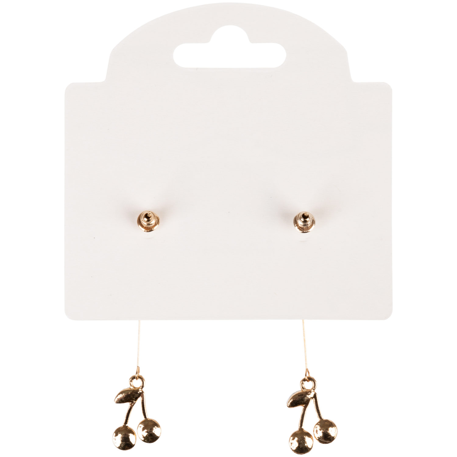 Серьги-гвоздики Lukky Fashion с подвесками "Вишенки"