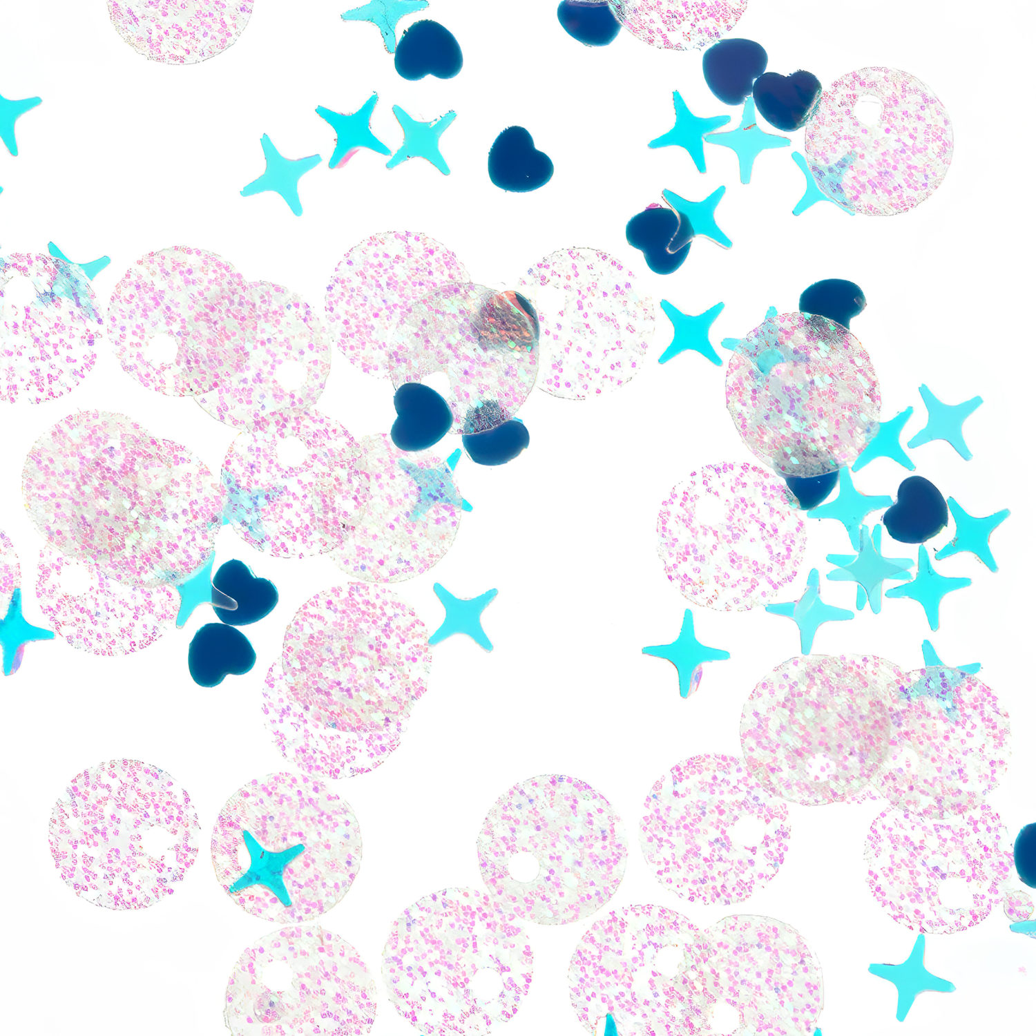 Игрушка-антистресс 1TOY Крутой замес «Няшка-вкусняшка», «Пончик надкусанный с посыпкой», с колокольчиком, бирюзовый