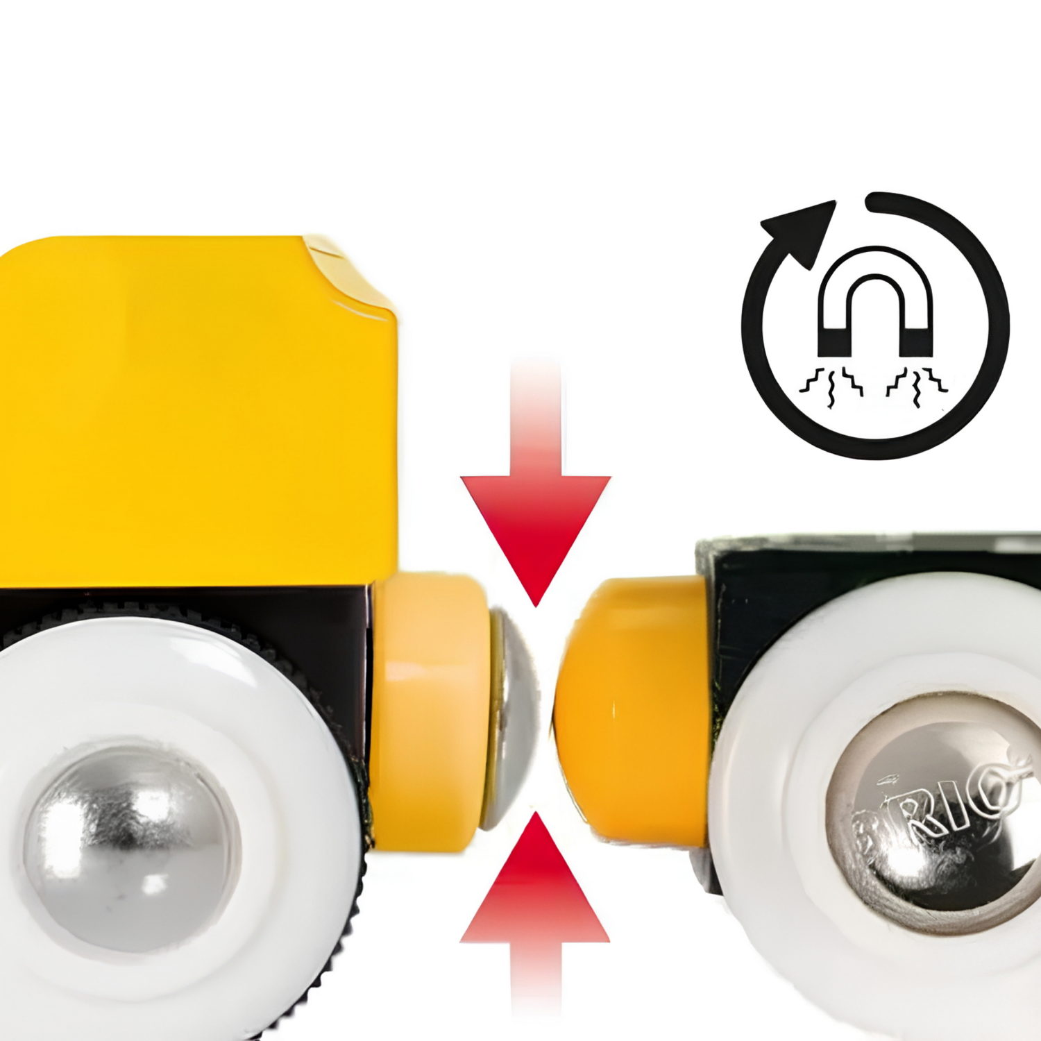 Электропоезд для деревянной железной дороги BRIO, паровозик детский на магнитах