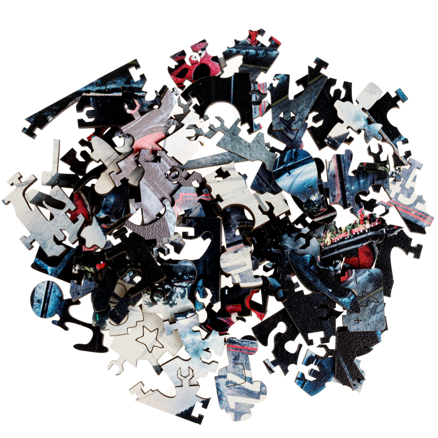 Деревянные пазлы Collection Transport Поезд на станции, 80 деталей