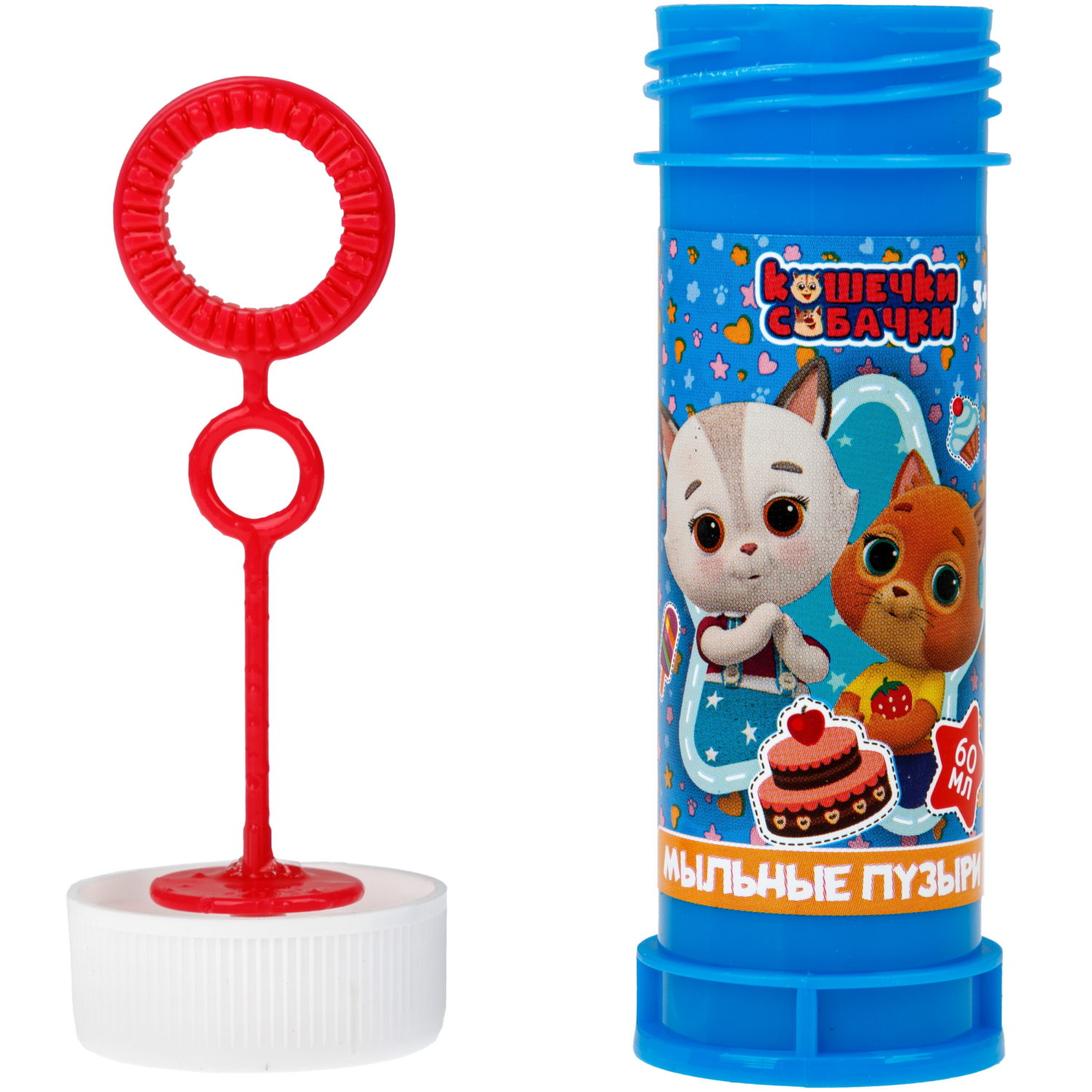 Мыльные пузыри 1TOY Кошечки-собачки, 60 мл