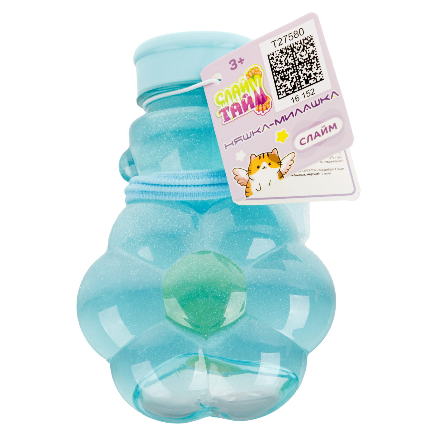 Антистресс-игрушка 1TOY Крутой замес Слайм цветок в банке, 8,3х4,7х12,4 см