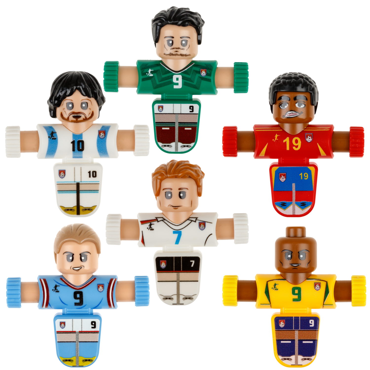 Фиджетбол 1TOY Легенды футбола, Серия 1, футболист, 6 видов в ассортименте