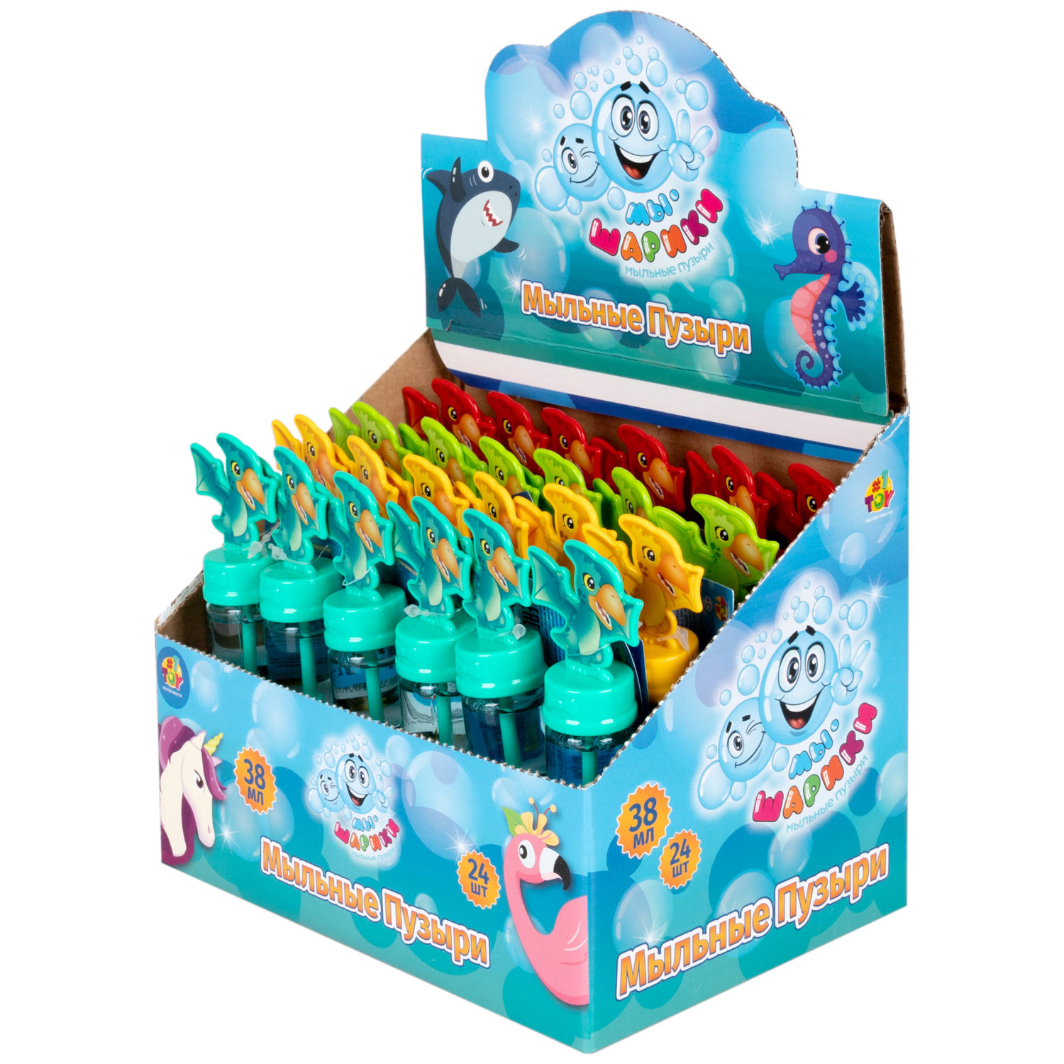 Мыльные пузыри 1TOY Мы-шарики! Динозавр птеродактиль, 38 мл, в ассортименте