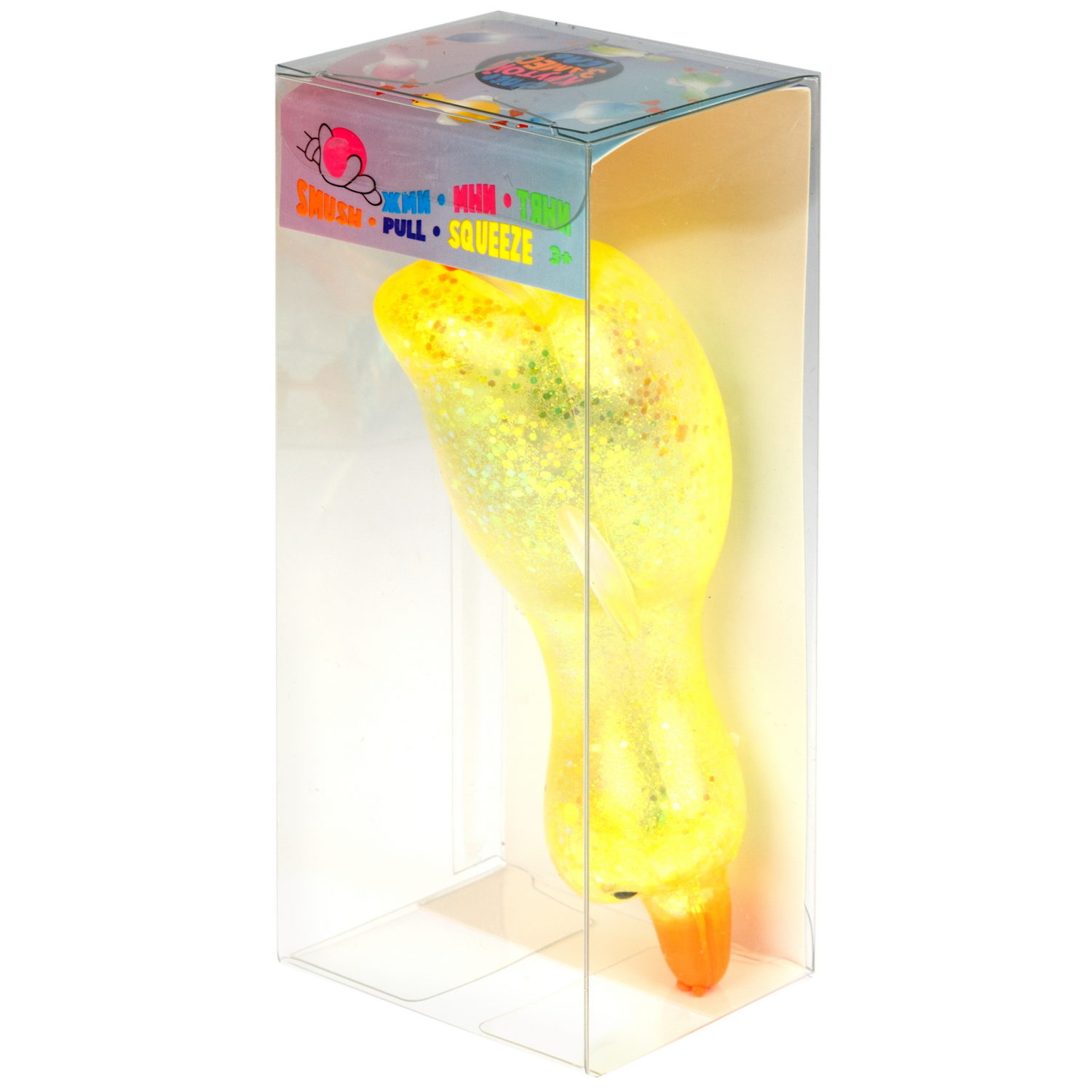 Антистресс-игрушка 1TOY Крутой замес Супергель гусь прозрачный, 9х8х5 см