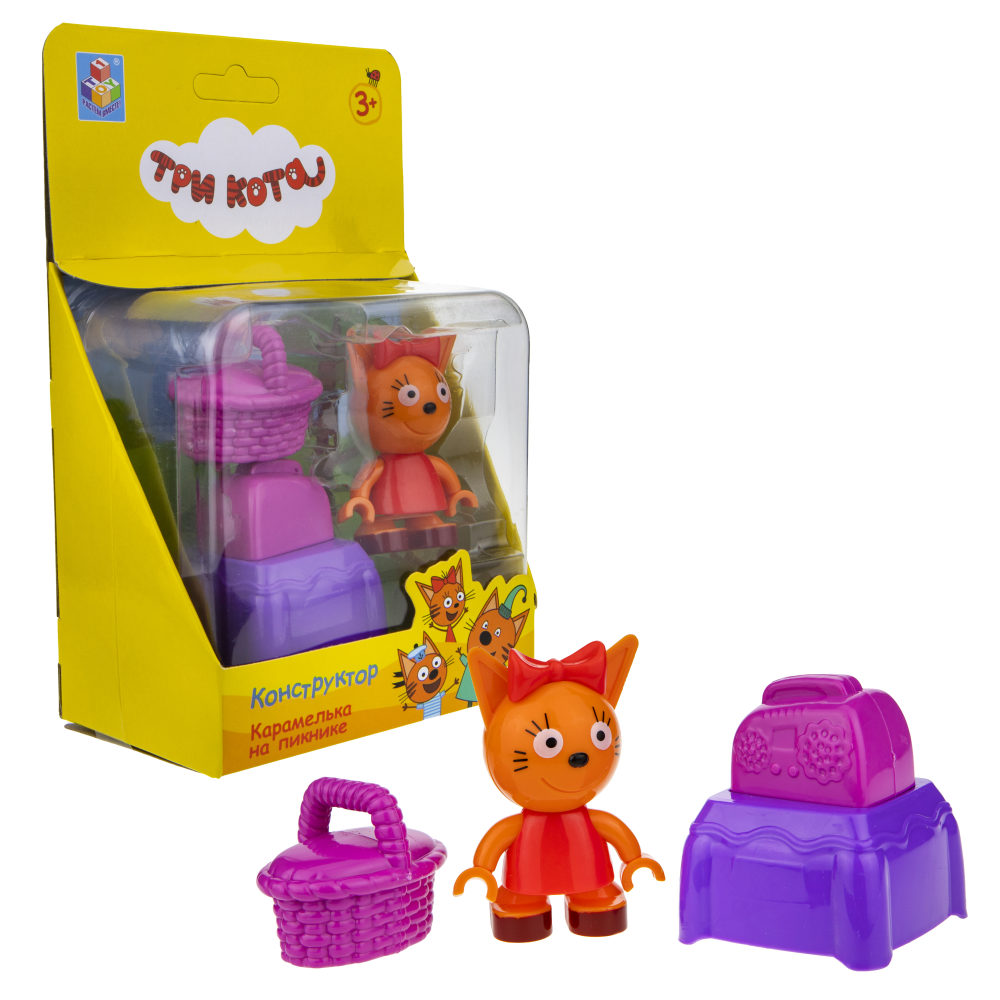 Конструктор 1TOY Три кота "Карамелька на пикнике"