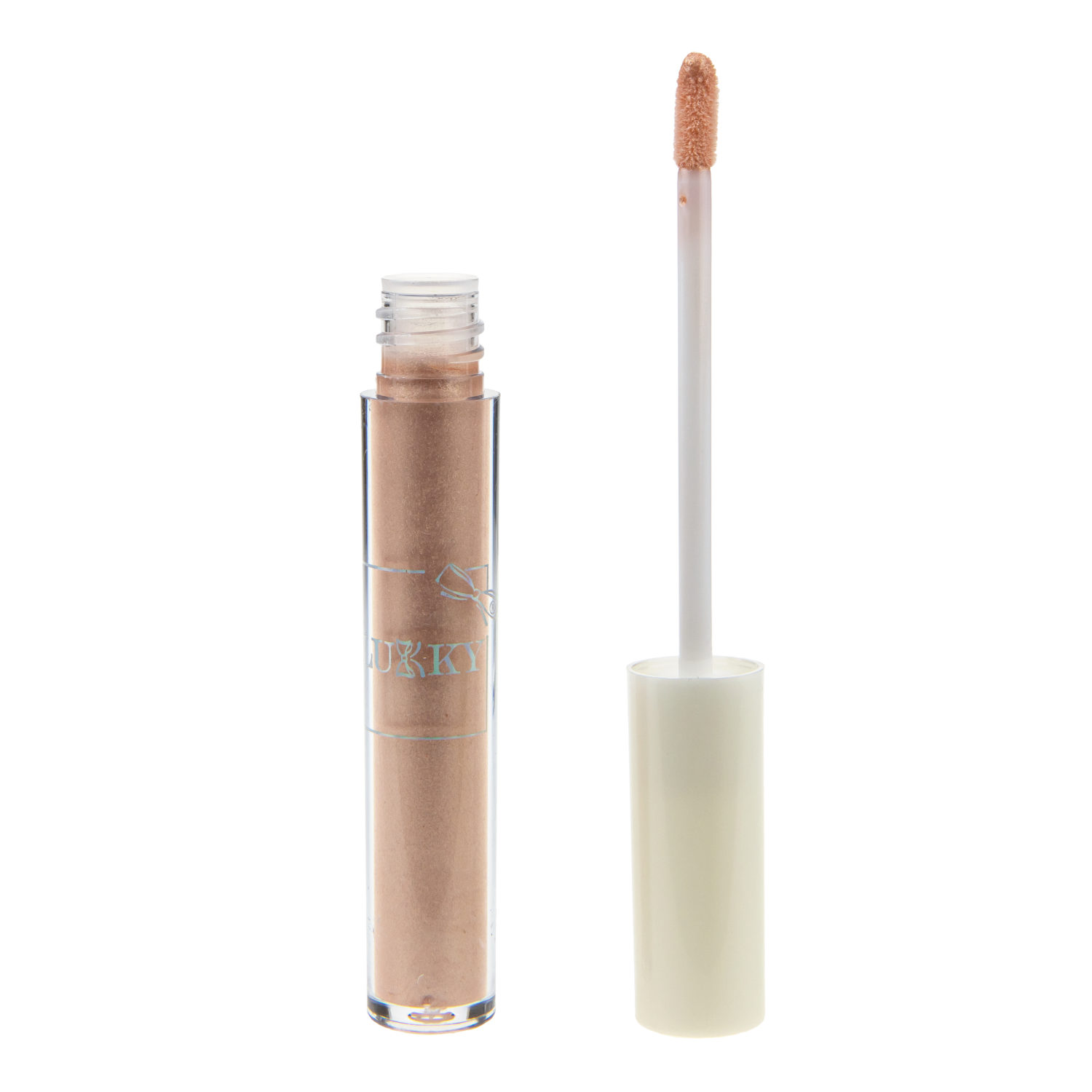 Lukky Блеск для губ "эффект перламутровых губ" с ароматом персика,цвет нежный бежевый,2,7 мл