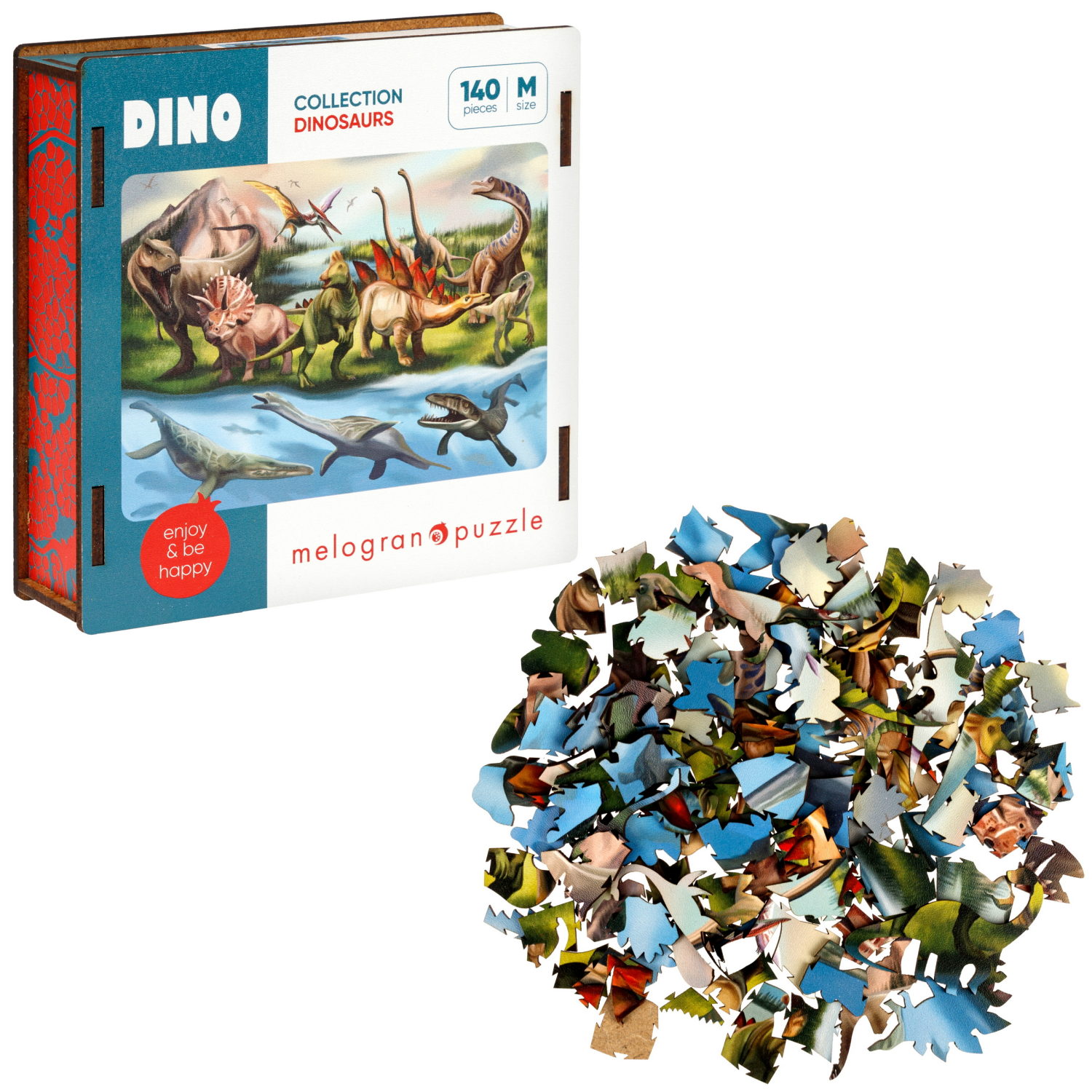 Пазлы Collection Dinosaurs Мир динозавров, 140 деталей