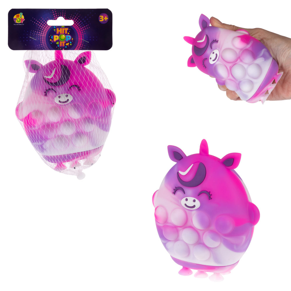 1TOY Жмяка Hit Pop It "Животные" 11х9х5 см, свинка
