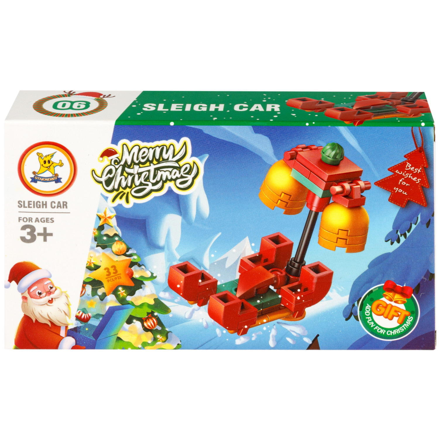 Конструктор 1TOY Blockformers "Рождество" 12 видов,  от 22 до 46 деталей