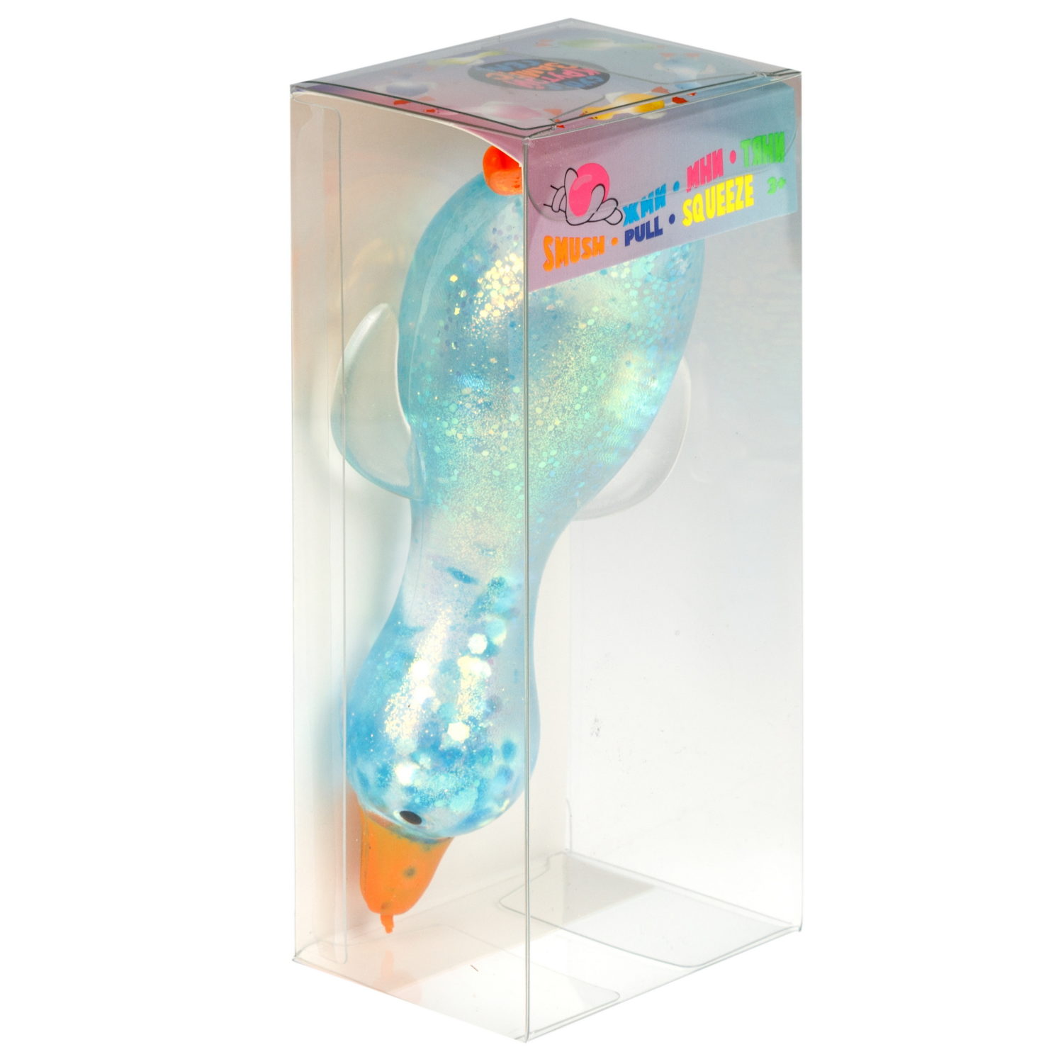 Антистресс-игрушка 1TOY Крутой замес Супергель гусь прозрачный, 9х8х5 см