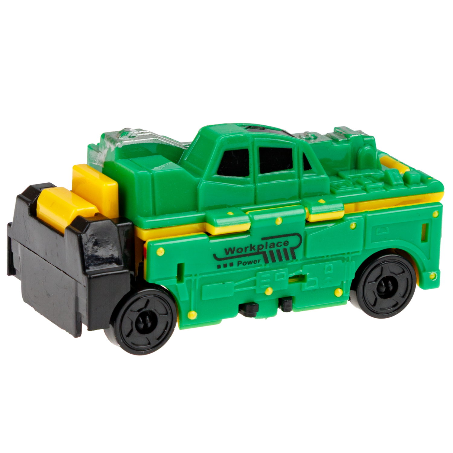 Машинка 2в1 1TOY Transcar Double: Автоплатформа - Дорожные работы, 8 см