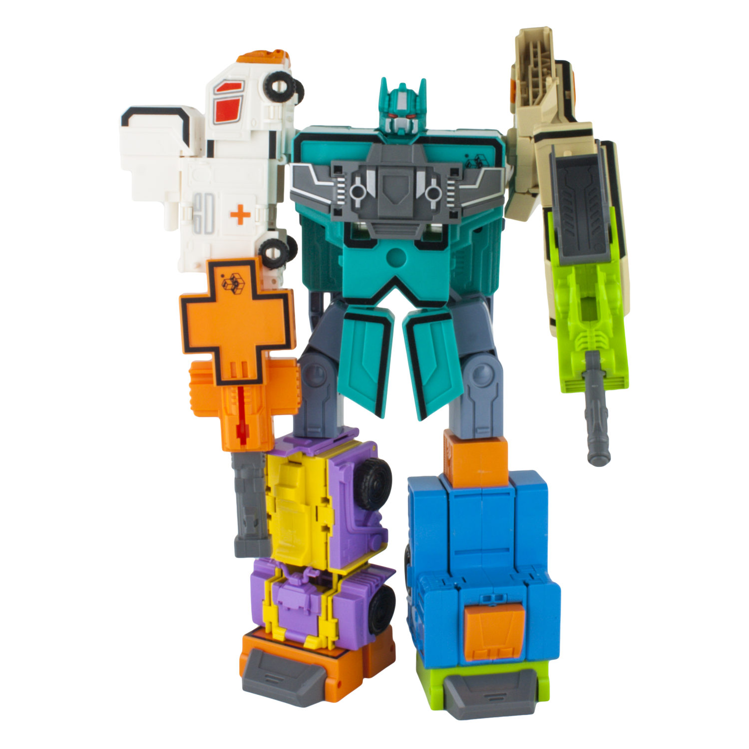 Трансботы L 1TOY ПВО: Передвижной ЗРК Панцер, цифры-трансформеры, набор, 5 цифр и 5 знаков