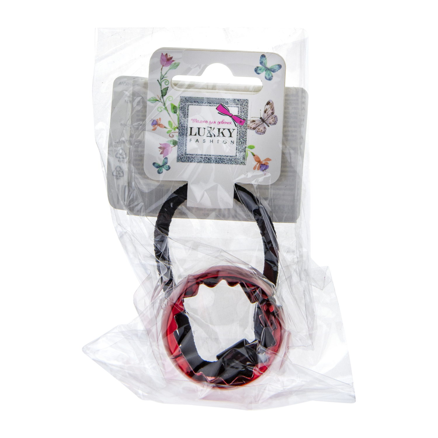 Резинка для волос Lukky Fashion с зажимом в виде колечка