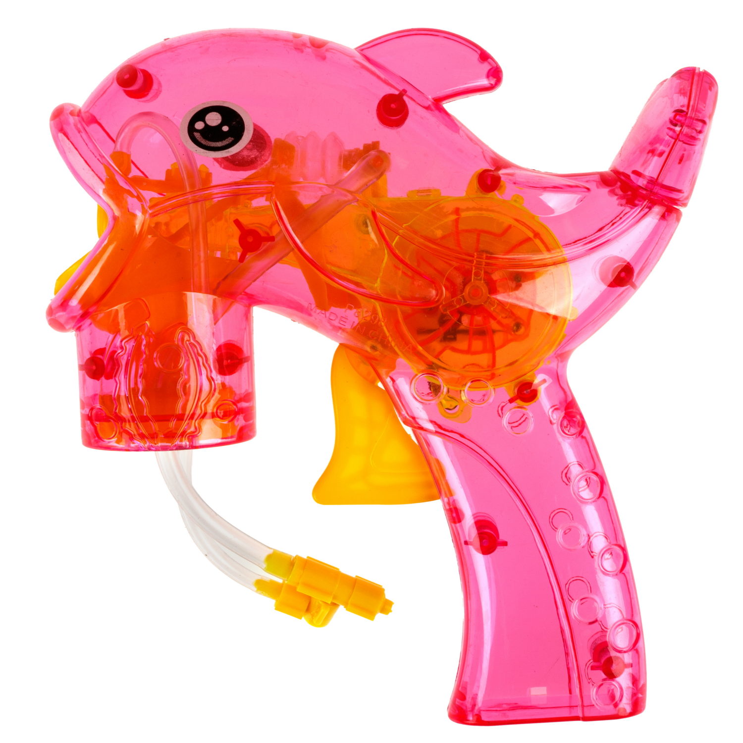 Пистолет для пускания мыльных пузырей 1TOY Мы-шарики! в виде дельфина, со световыми эффектами, 2*50 мл