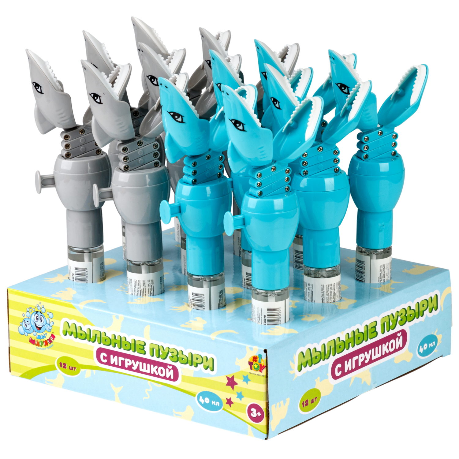 Мыльные пузыри 1TOY Мы-шарики! Акула, 40 мл