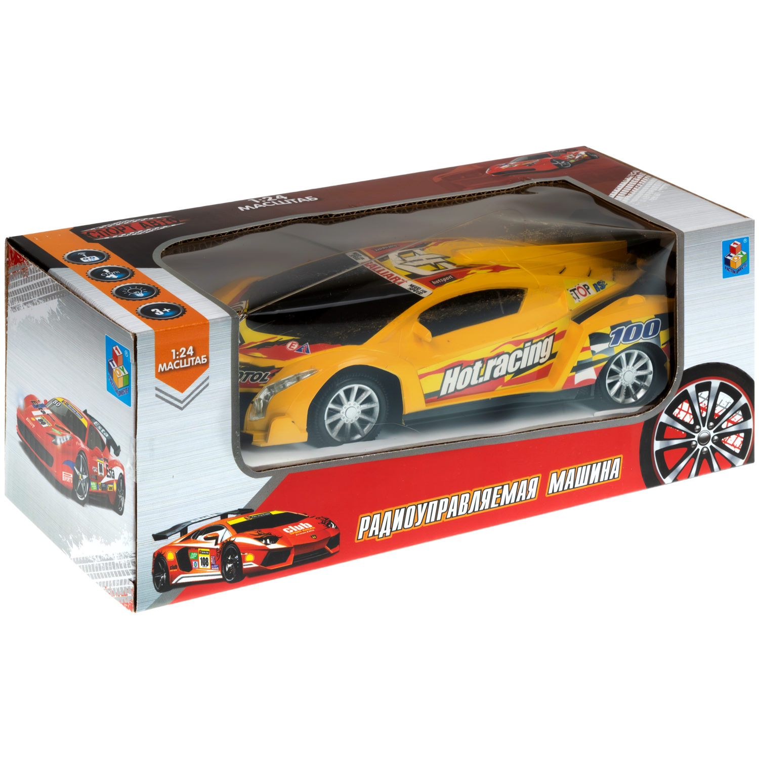 Машинка на пульте управления 1TOY со светом