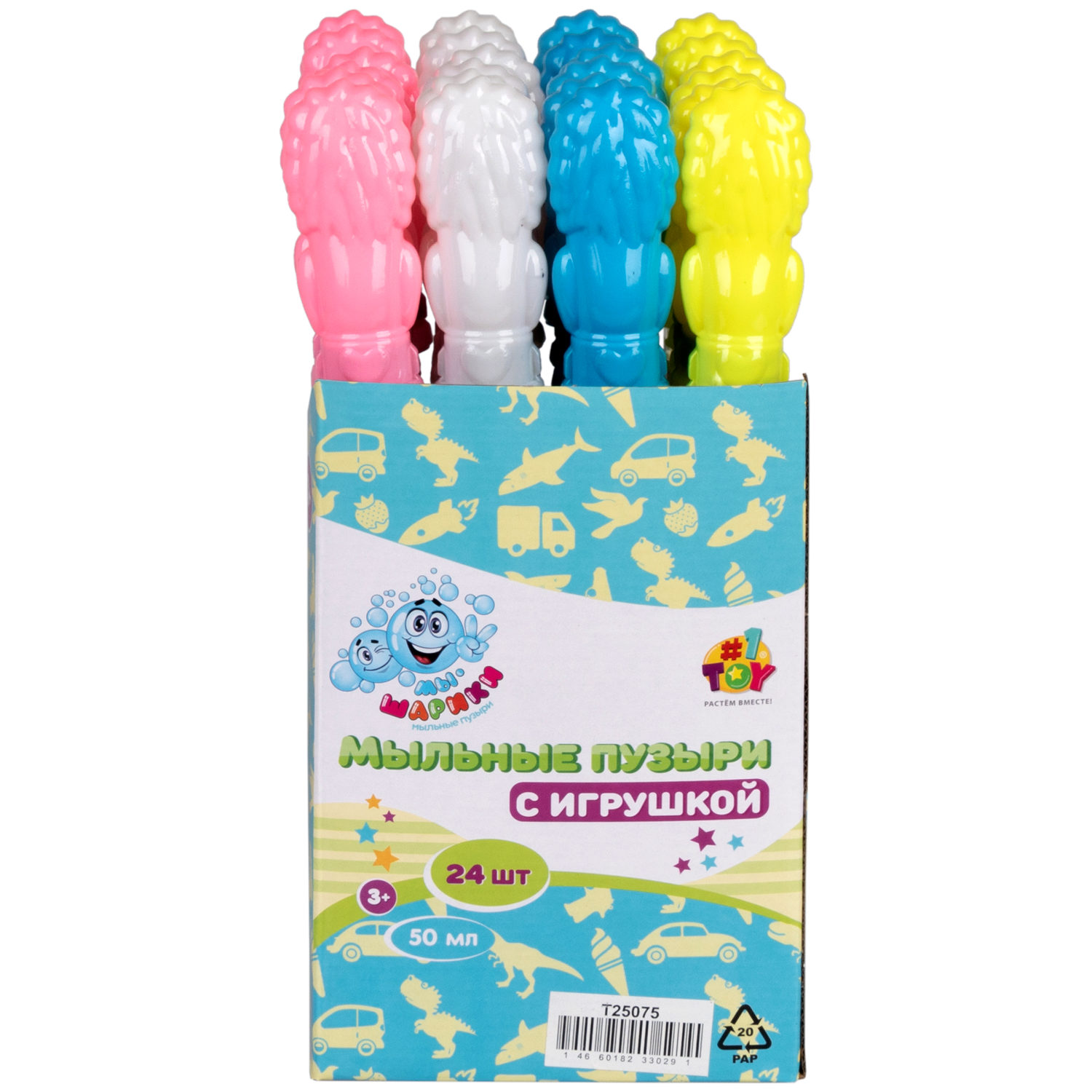 Мыльные пузыри Мы-шарики! 1TOY с игрушкой Лев, 50 мл