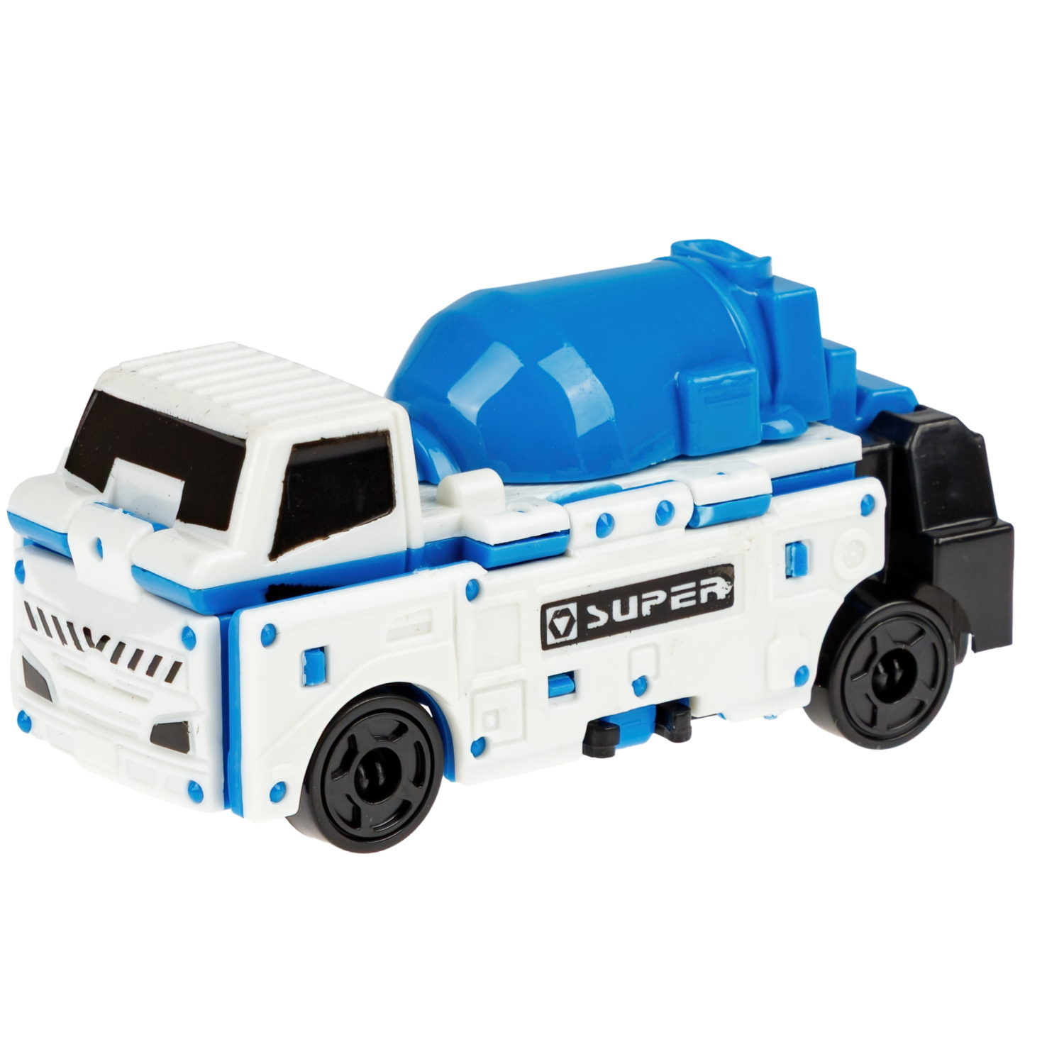 Машинка 2в1 1TOY Transcar Double: Эвакуатор - Бетономешалка, 8 см