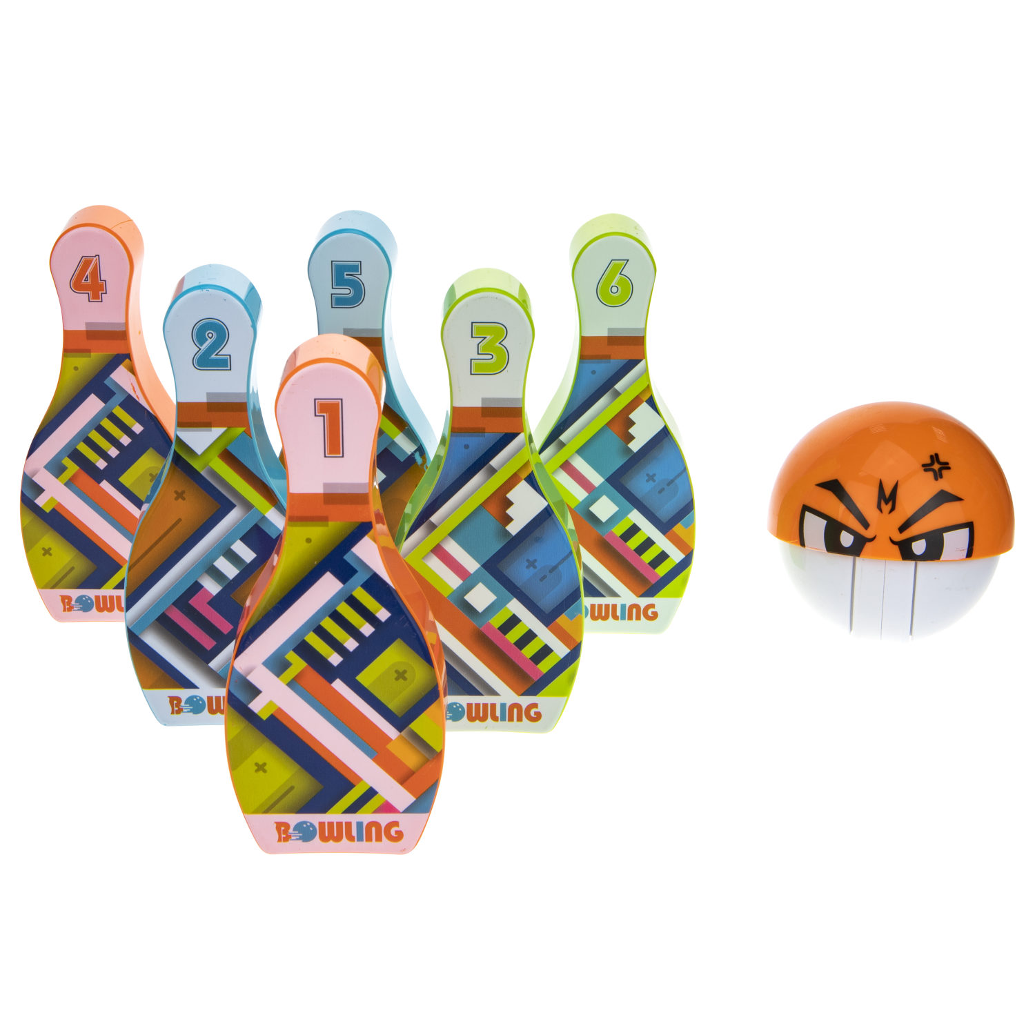 Игровой набор 1TOY Боулинг, 6 кеглей и шар