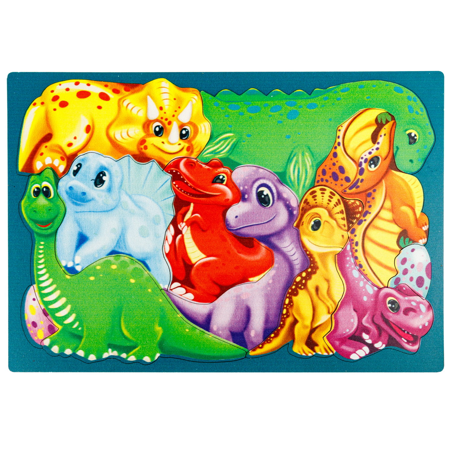 Деревянные пазлы Collection Sorter Динозаврики, 11 деталей, 20х28 см, 3+
