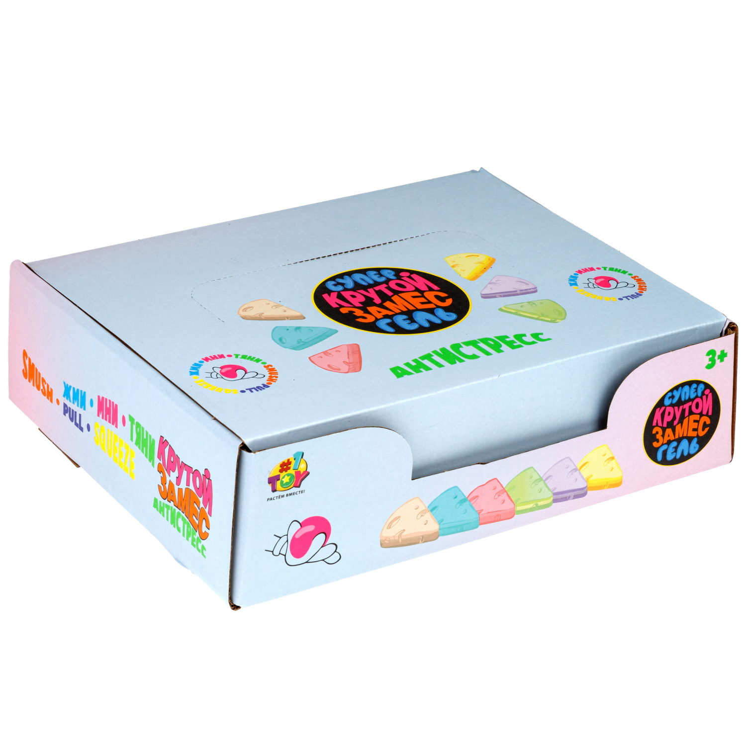 Игрушка-антистресс 1TOY Крутой замес Супергель «Сыр»